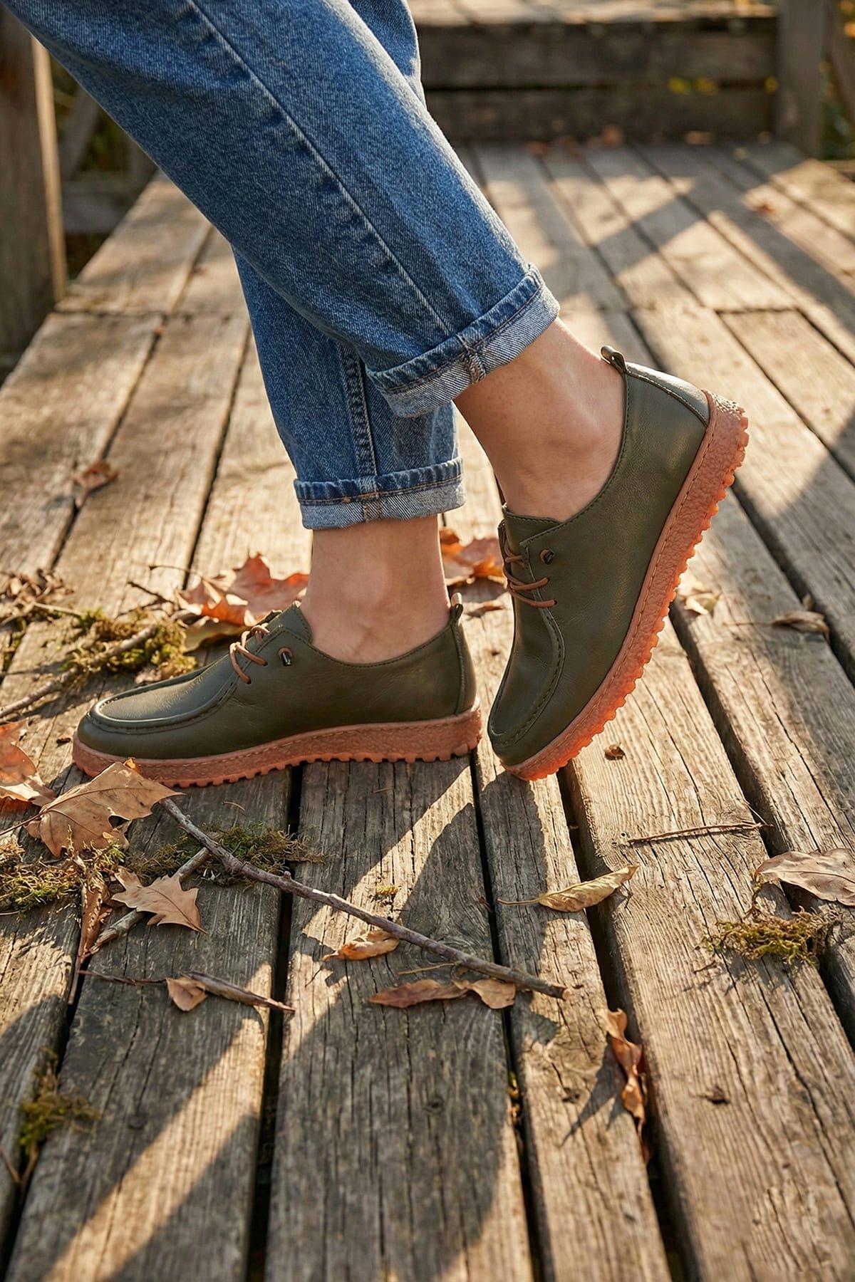 Ayakkabı Fuarı Gri Ayakkabı Fuarı Fuari Elit ASSCL100 Kadın Hakiki Deri Casual