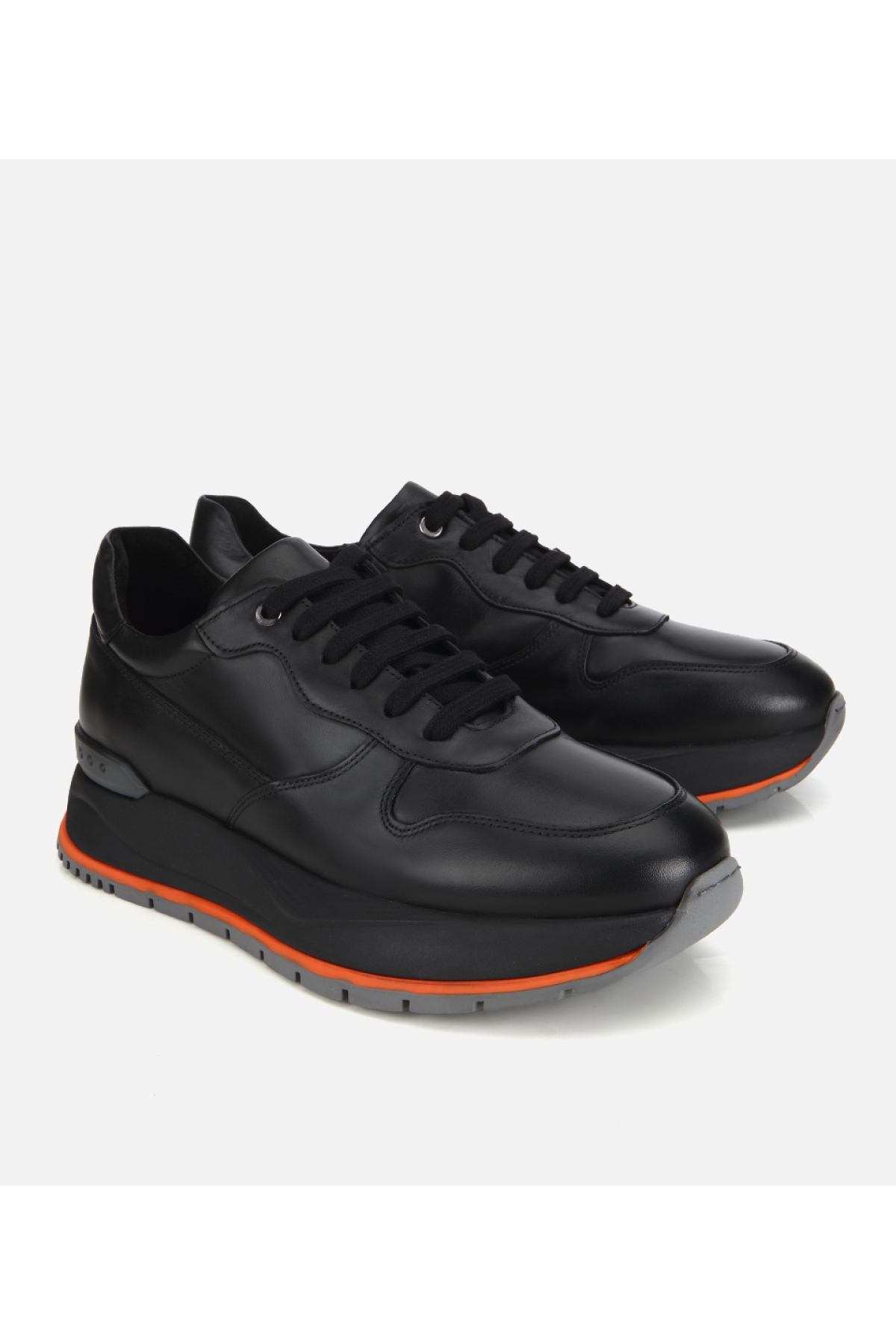 Hotiç Siyah Hotiç Deri Yüksek Erkek Tabanlı Spor Ayakkabı