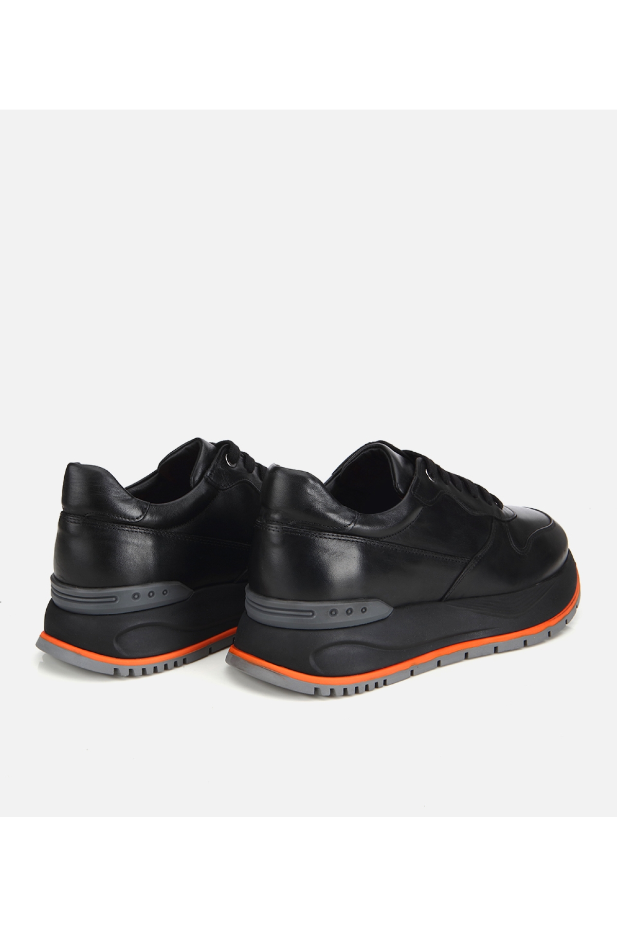 Hotiç Siyah Hotiç Deri Yüksek Erkek Tabanlı Spor Ayakkabı