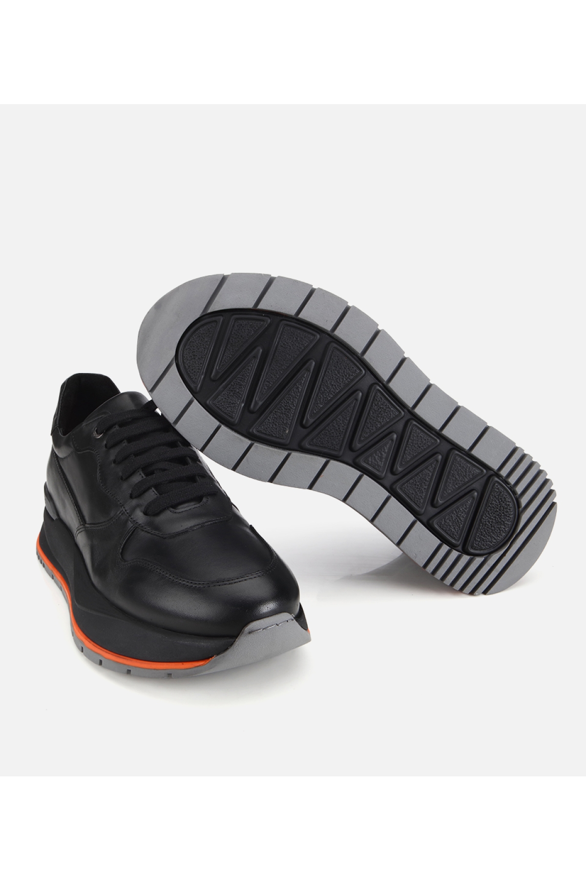 Hotiç Siyah Hotiç Deri Yüksek Erkek Tabanlı Spor Ayakkabı