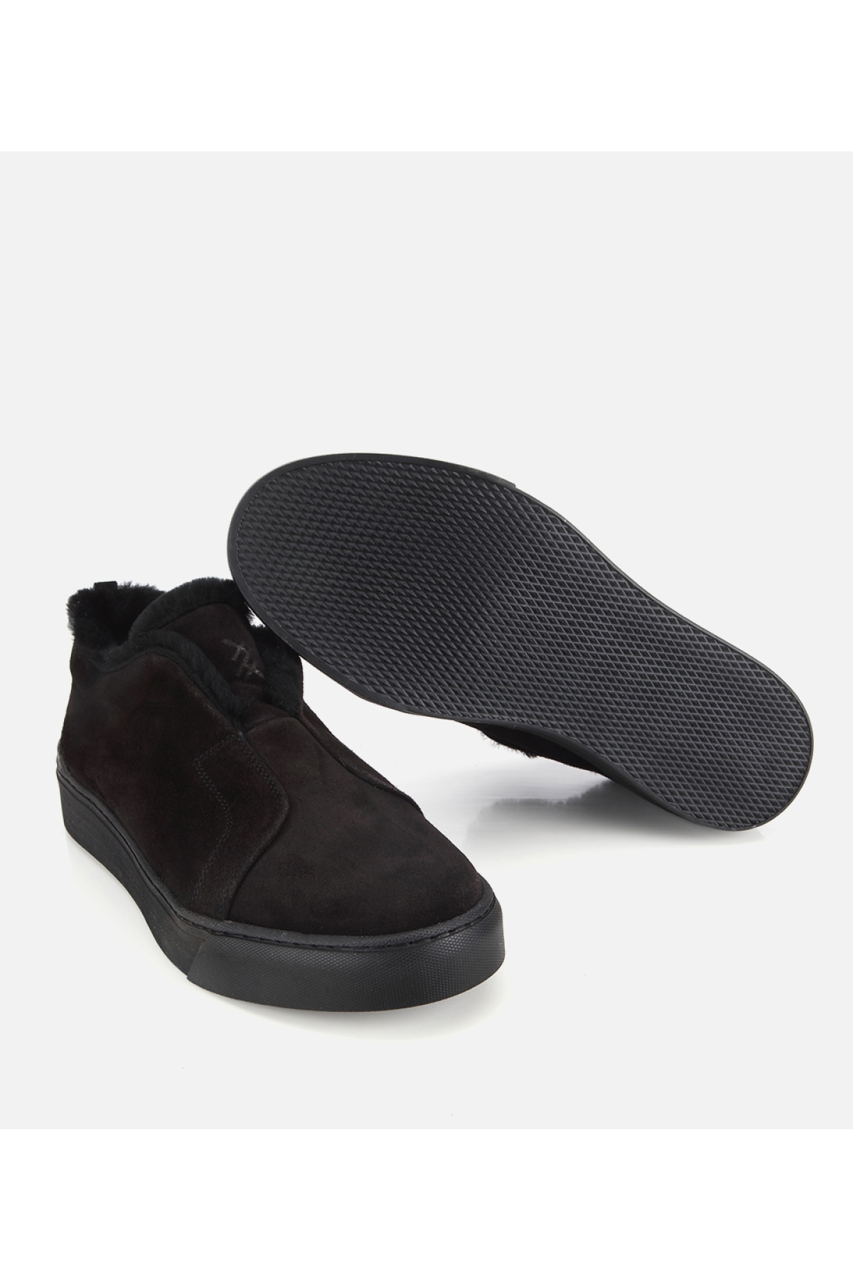 Hotiç Siyah Hotiç Süet Deri Erkek İçi Kürklü Günlük Ayakkabı