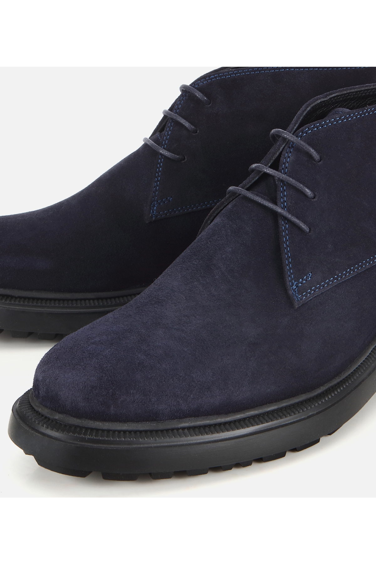 Hotiç Lacivert Hotiç Süet Deri Erkek Bağcık Detaylı Klasik Bot