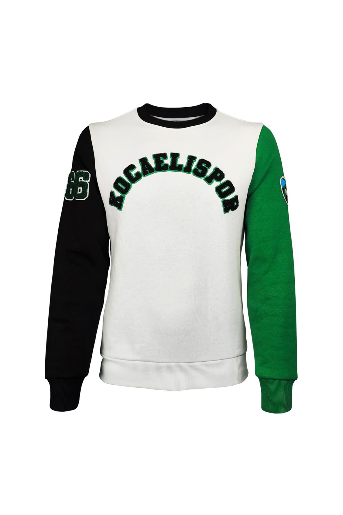 Kocaelispor Lisanslı Kol Detaylı Sweatshirt Yeşil-Siyah