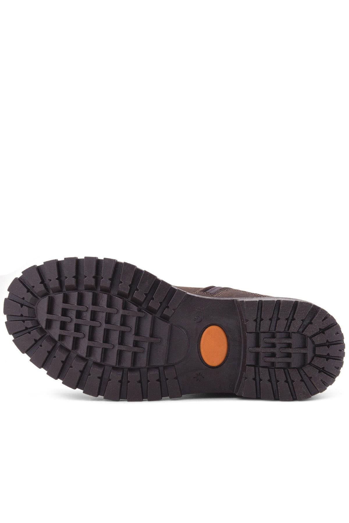 Rakerplus Kahverengi Rakerplus Hakiki Deri Kahve Nubuk Fermuarlı Kürklü Çocuk Bot