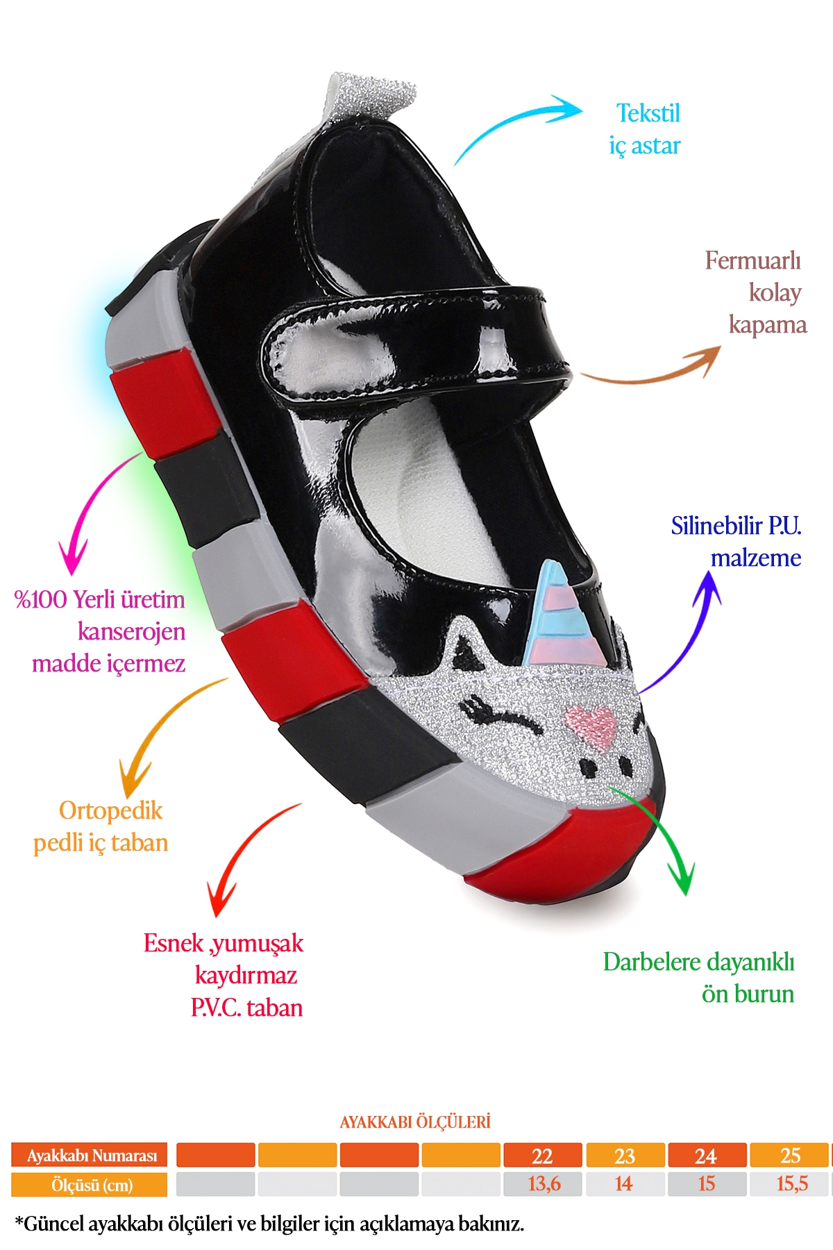 Kiko Kids Beyaz Kiko Kids Gilan Cirtli Işıklı Kız Bebek Babet Ayakkabı