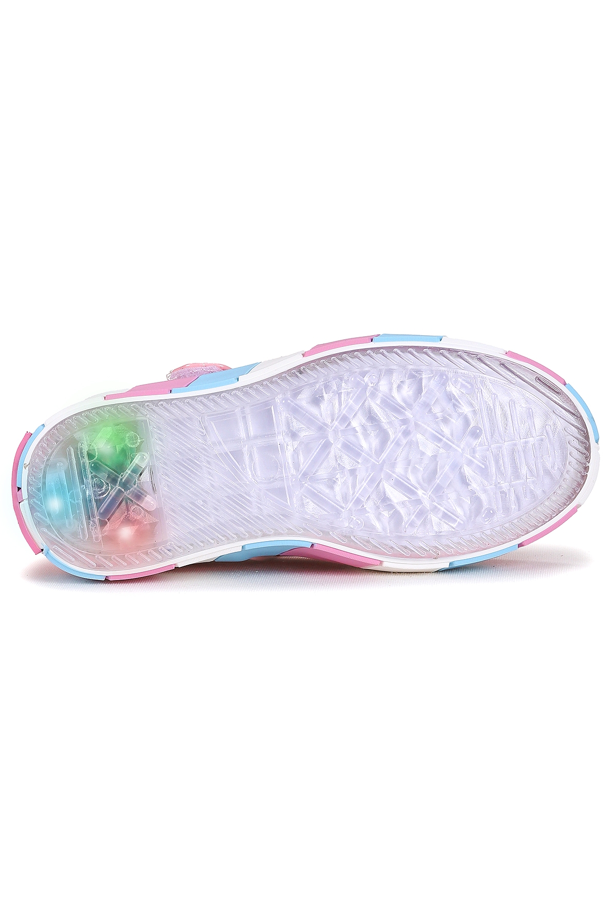 Kiko Kids Beyaz Kiko Kids Gilan Cirtli Işıklı Kız Çocuk Babet Ayakkabı