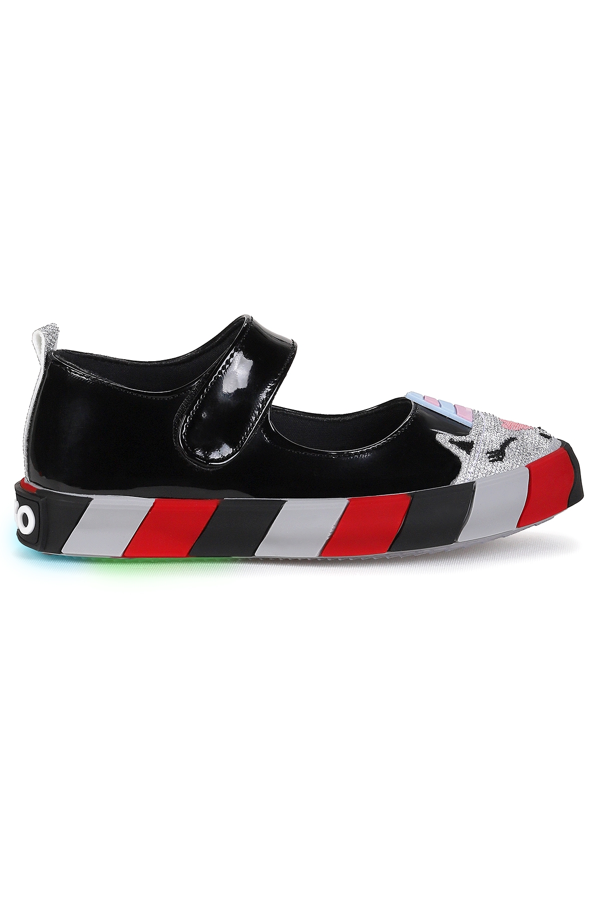 Kiko Kids Beyaz Kiko Kids Gilan Cirtli Işıklı Kız Çocuk Babet Ayakkabı