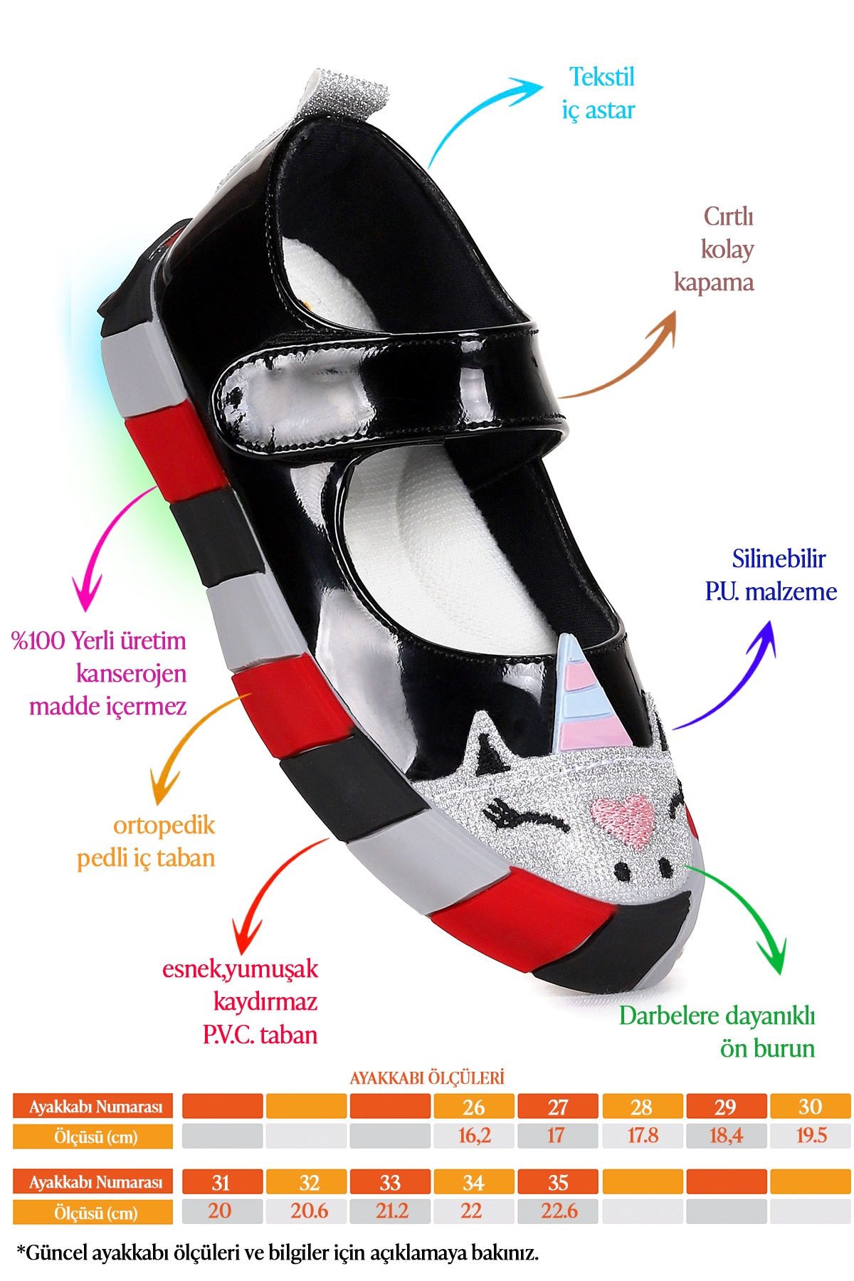 Kiko Kids Beyaz Kiko Kids Gilan Cirtli Işıklı Kız Çocuk Babet Ayakkabı