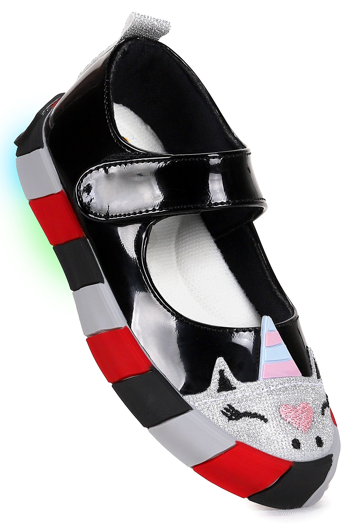 Kiko Kids Beyaz Kiko Kids Gilan Cirtli Işıklı Kız Çocuk Babet Ayakkabı