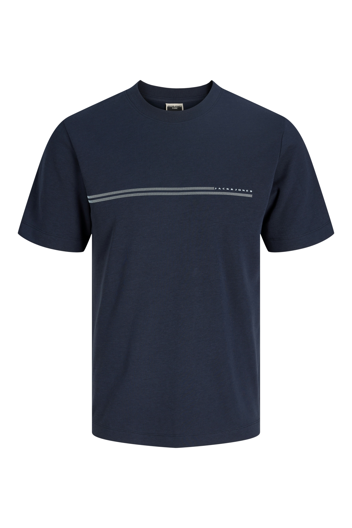 Bisiklet Yaka Lacivert Erkek T-Shirt 12292340 JPRBLAETHAN SS LOGO