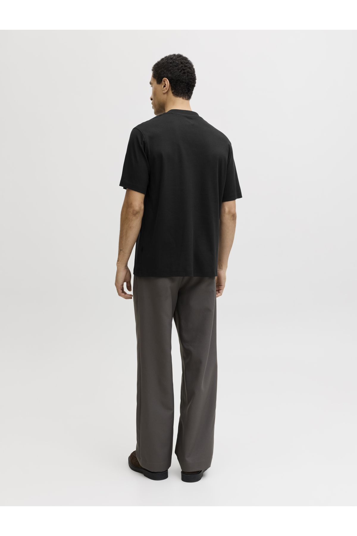 Jack Jones Jprblaowen Ss Brandıng Tee Sn Erkek Siyah Tshirt