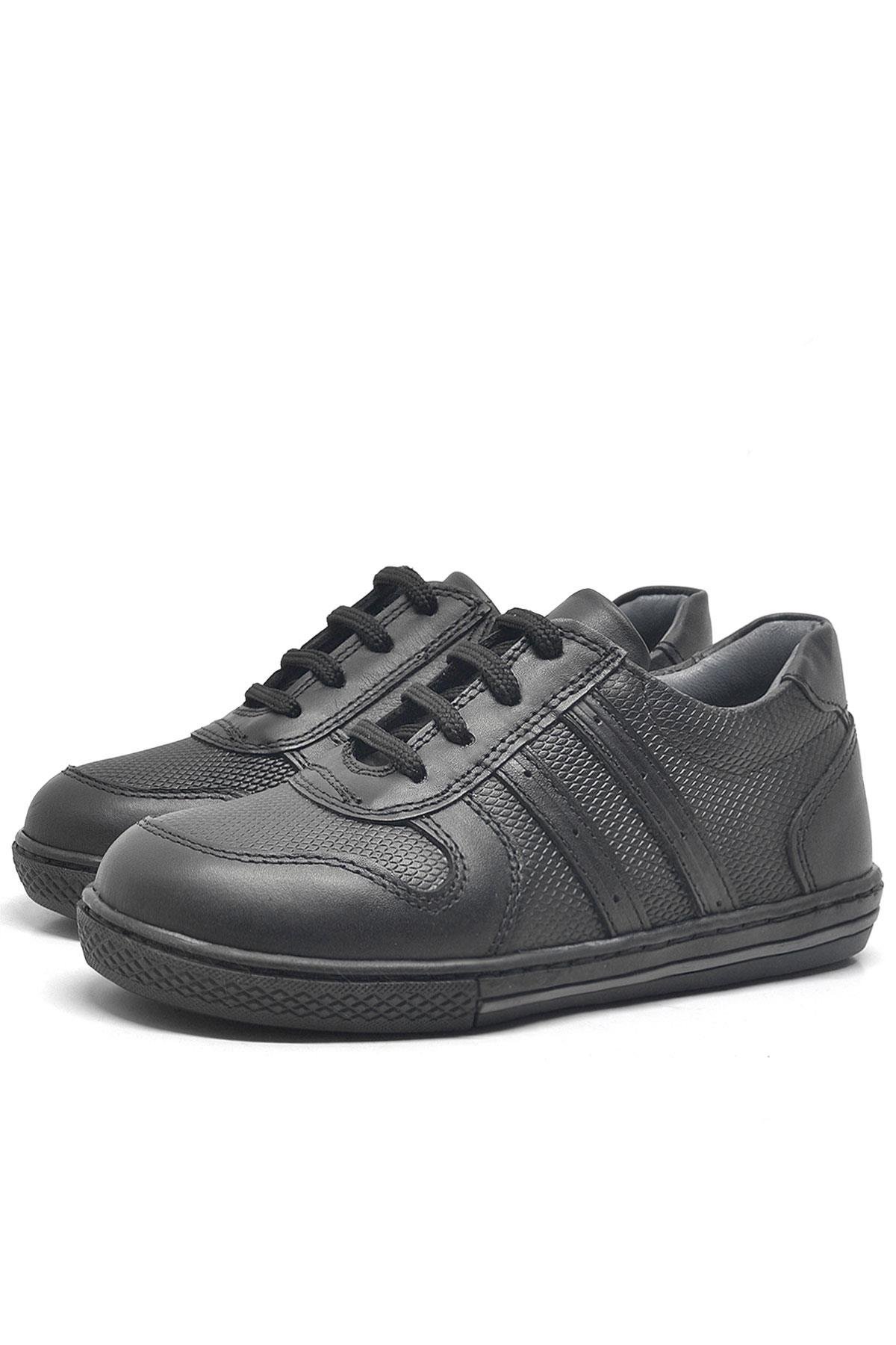 Rakerplus Rakerplus Siyah Hakiki Deri Günlük Erkek Çocuk Okul Ayakkabısı Flo'da! Siyah - 5. görsel