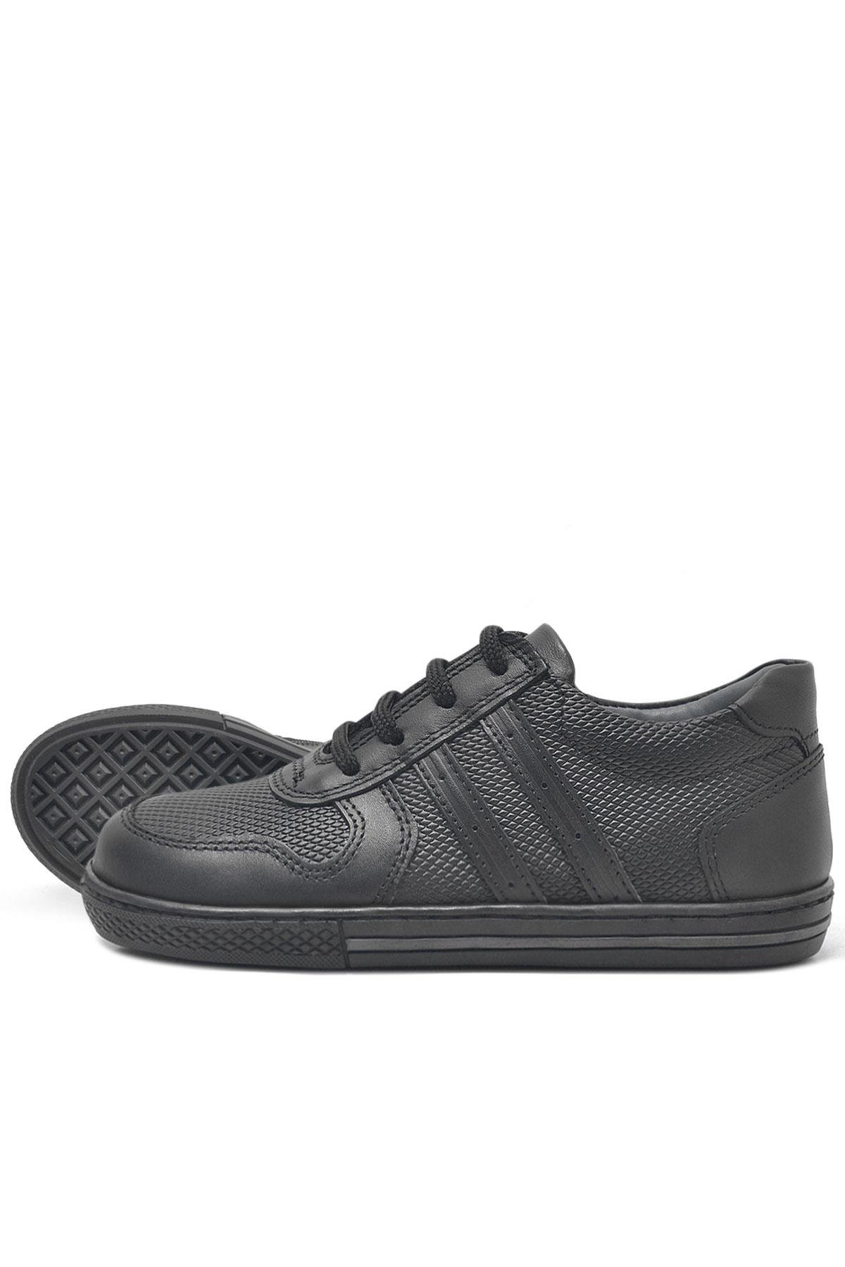 Rakerplus Rakerplus Siyah Hakiki Deri Günlük Erkek Çocuk Okul Ayakkabısı Flo'da! Siyah - 6. görsel