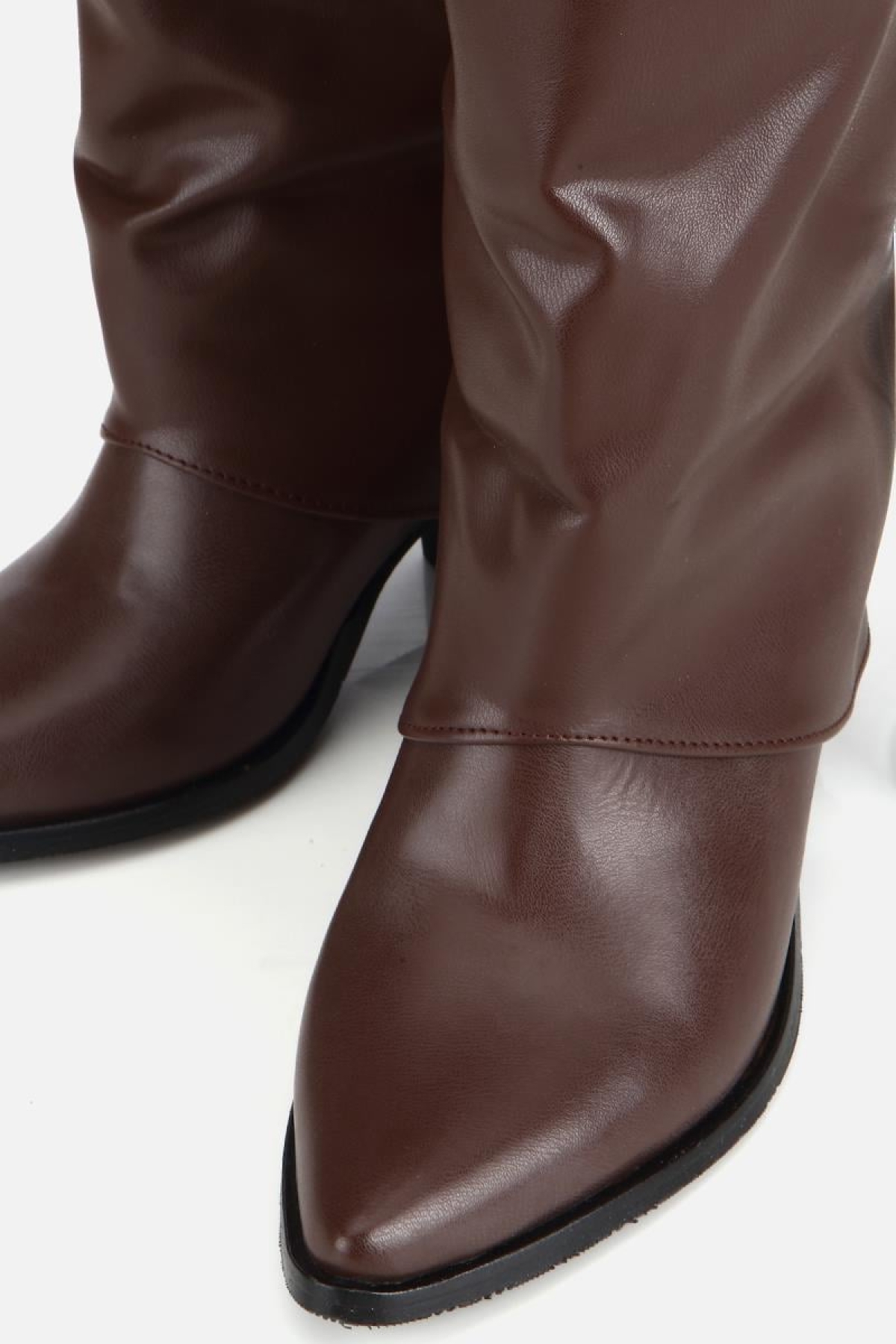 Yaya By Hotiç Kahverengi Yaya By Hotiç Yaya By Kadın Tokalı Diz Altı Kalın Topuklu Çizme