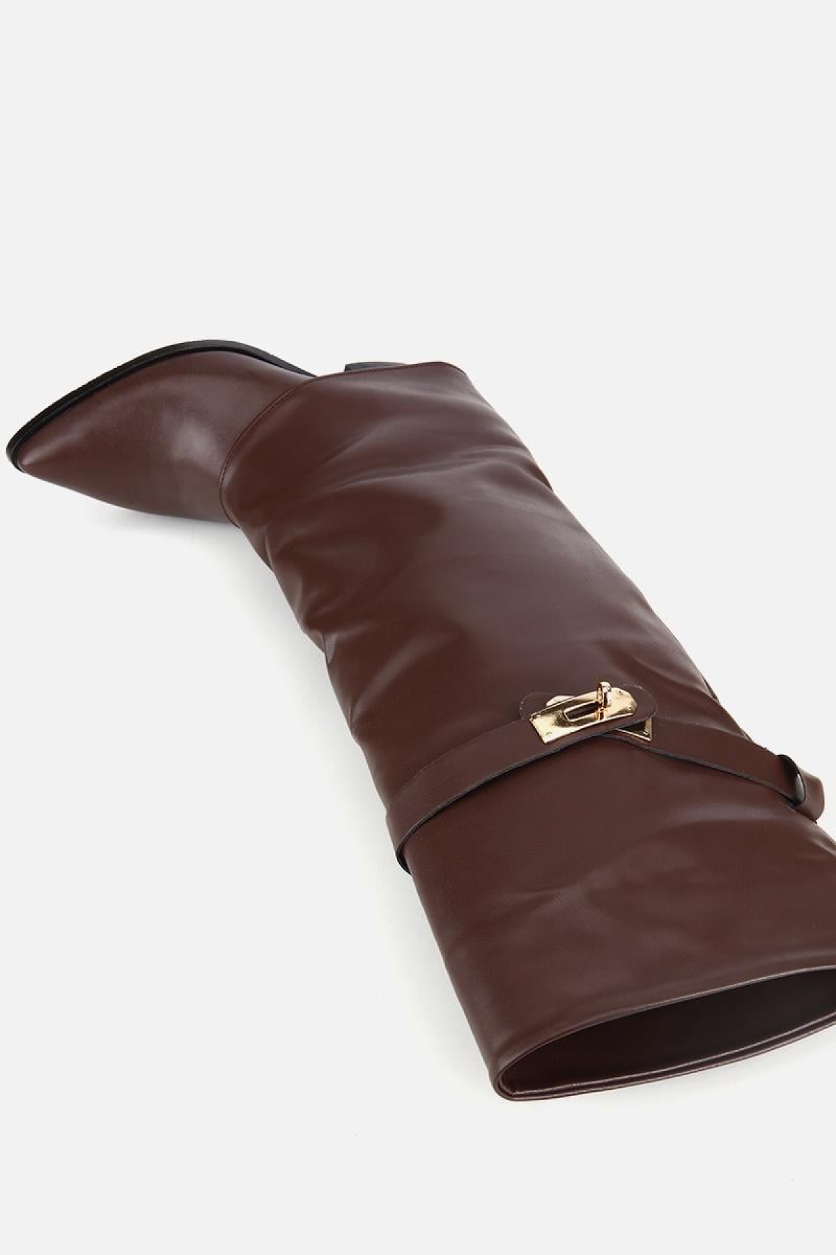 Yaya By Hotiç Kahverengi Yaya By Hotiç Yaya By Kadın Tokalı Diz Altı Kalın Topuklu Çizme