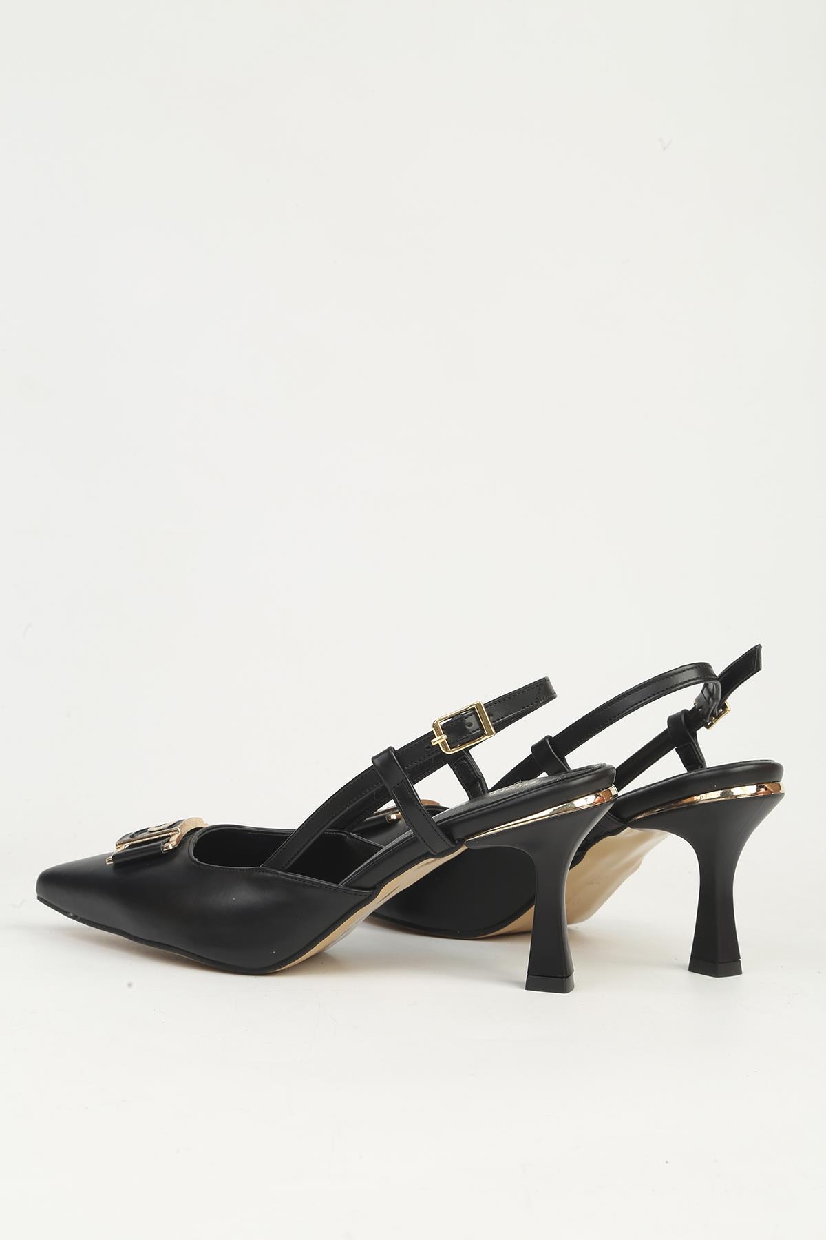 Pierre Cardin Siyah Pierre Cardin Rugan Kadın Topuklu Ayakkabı PC-55775