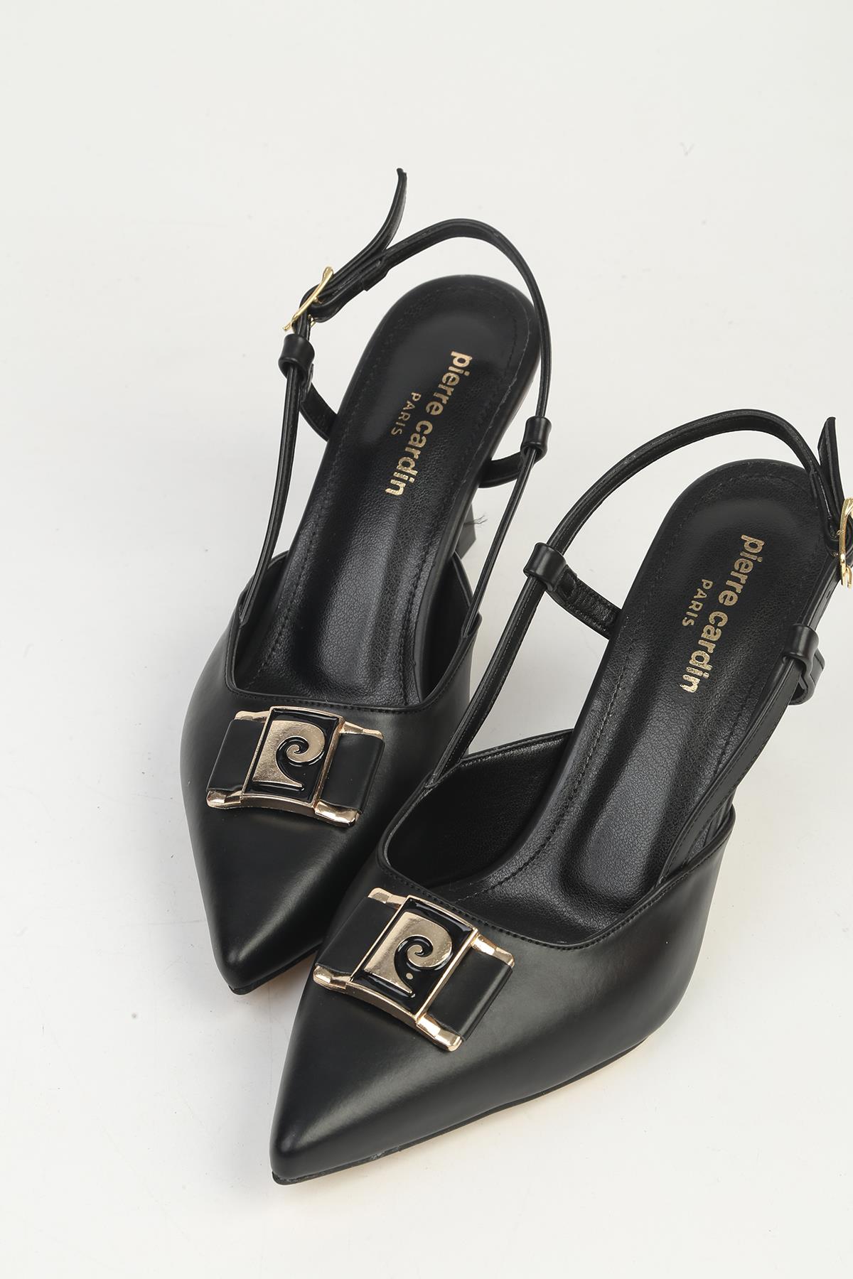 Pierre Cardin Siyah Pierre Cardin Rugan Kadın Topuklu Ayakkabı PC-55775