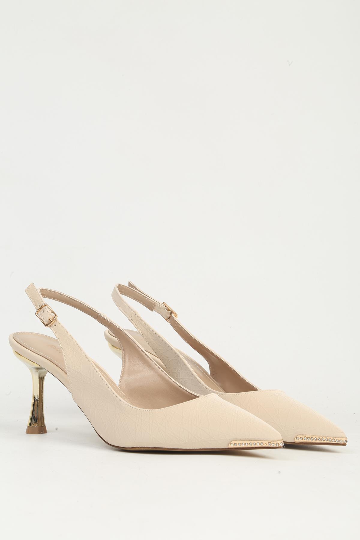 Pierre Cardin Bej Pierre Cardin Pc Kadın Topuklu Ayakkabı PC-55737