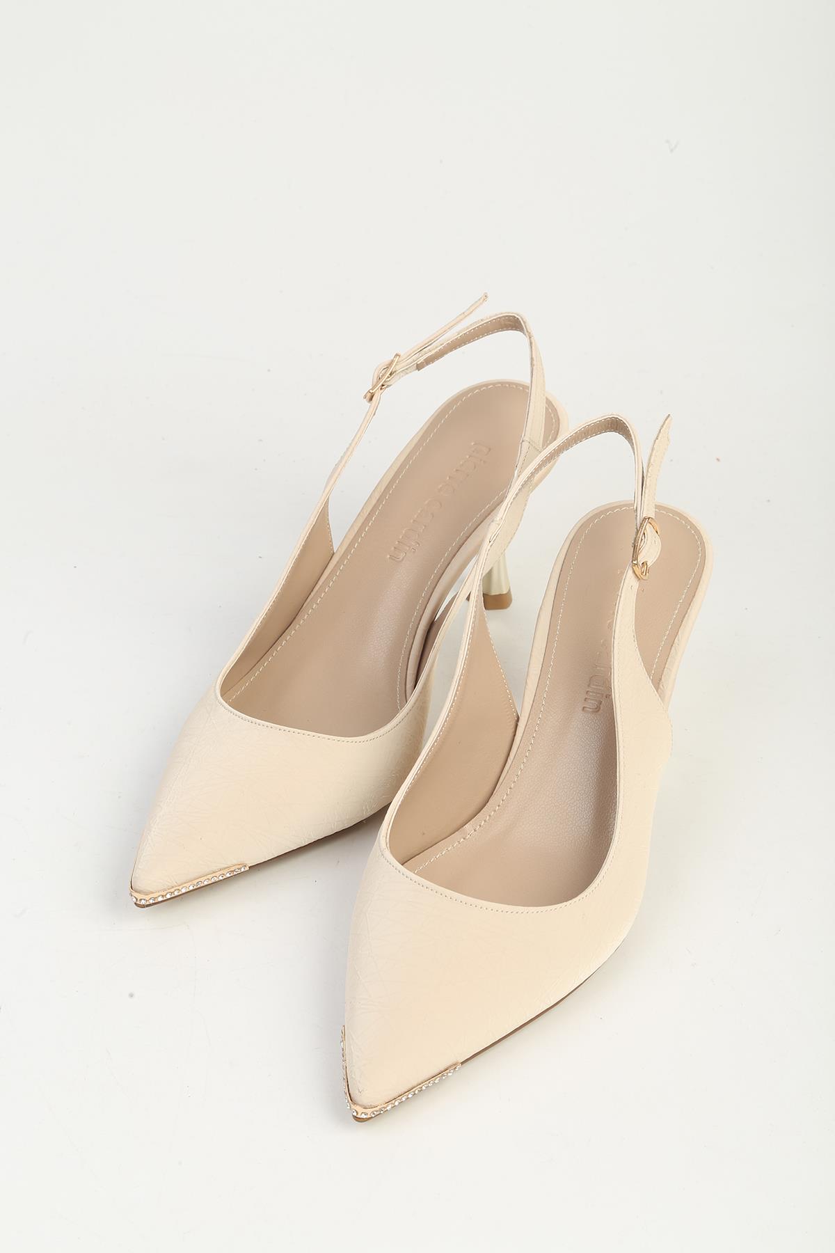 Pierre Cardin Bej Pierre Cardin Pc Kadın Topuklu Ayakkabı PC-55737