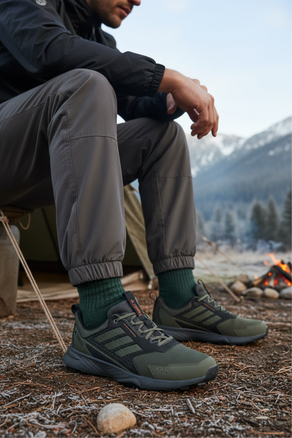 Adidas Adidas TERREX TRACEFINDER 2 Yeşil Erkek Koşu Ayakkabısı Flo'da! Yeşil - 3. görsel