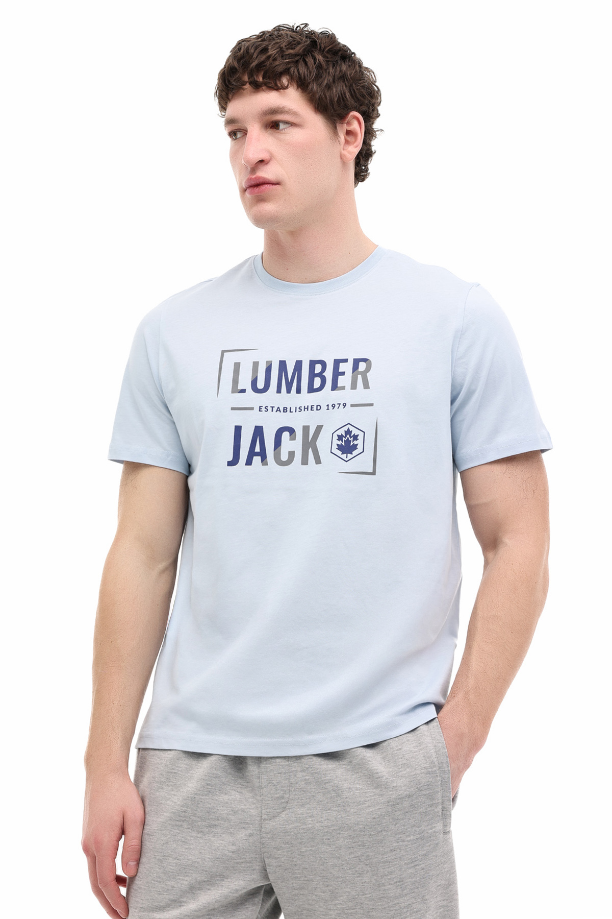 ML OKINA 11ID1-104 6FX Mavi Erkek Kısa Kol T-Shirt - Lumberjack