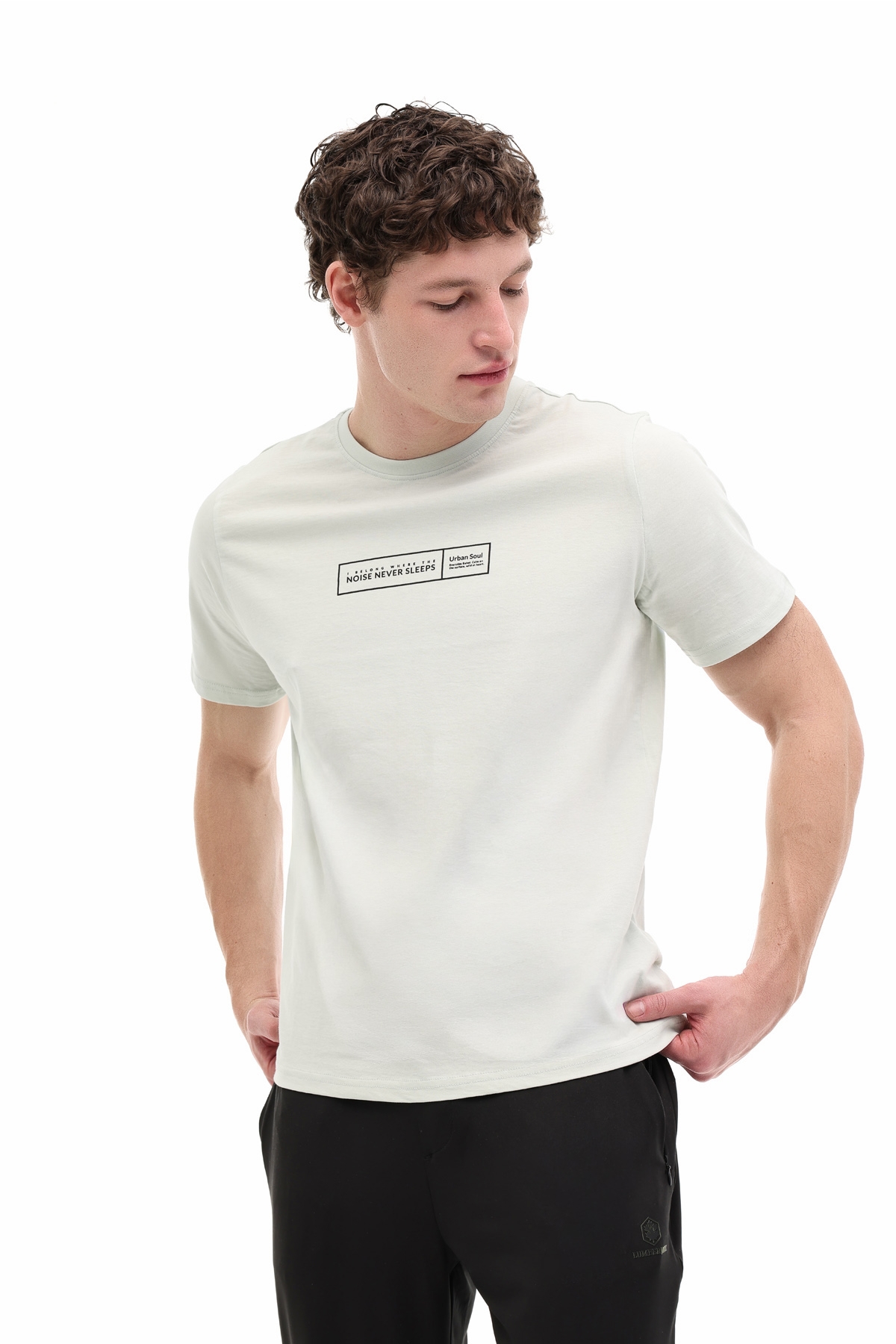 み Lumberjack ML SUMMY 11KLR-05 6FX A MINT Erkek Kısa Kol T-Shirt