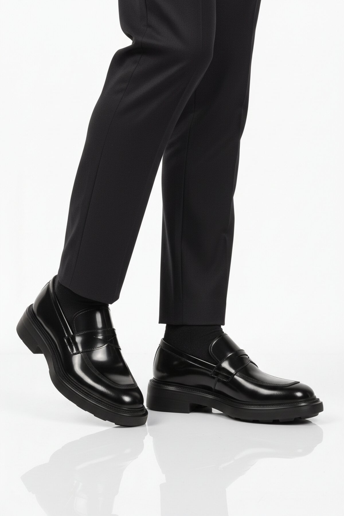 Ayakmod Siyah Ayakmod Açma Hakiki Deri Erkek Casual Ayakkabı 3254 M