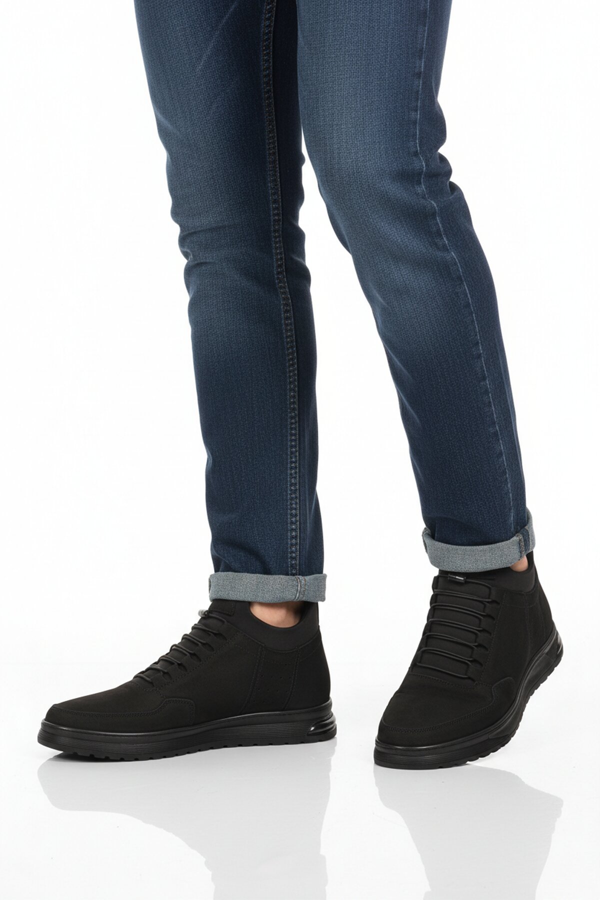 Ayakmod Siyah Ayakmod Nubuk Hakiki Deri İçi Kürklü Kaymaz Erkek Bot 727 M