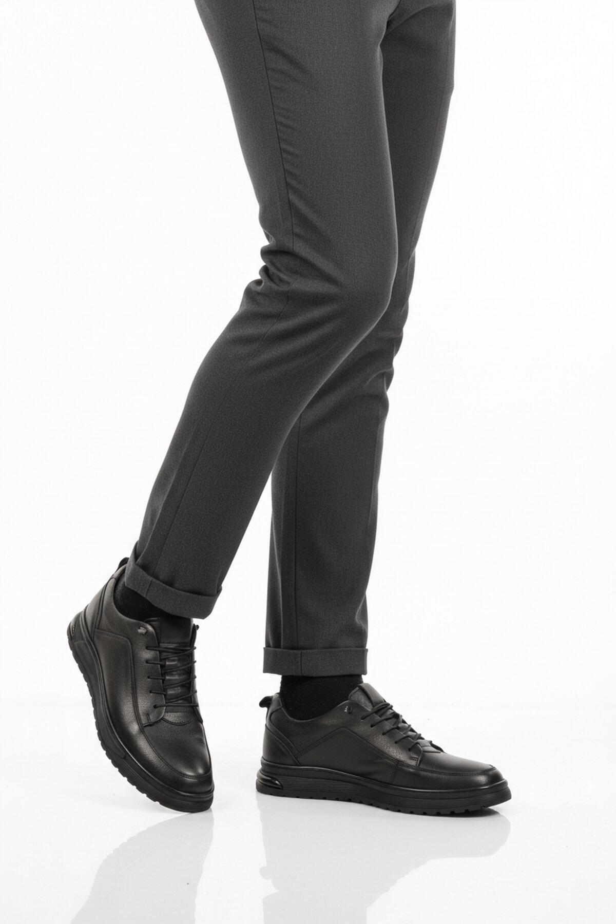 A Spor Siyah A Spor Aspor Nubuk Hakiki Deri Erkek Casual Ayakkabı