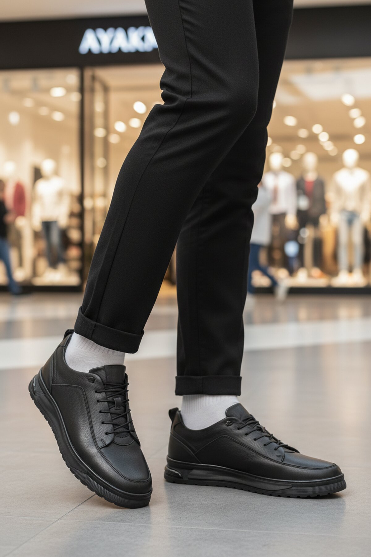 A Spor Siyah A Spor Aspor Nubuk Hakiki Deri Erkek Casual Ayakkabı