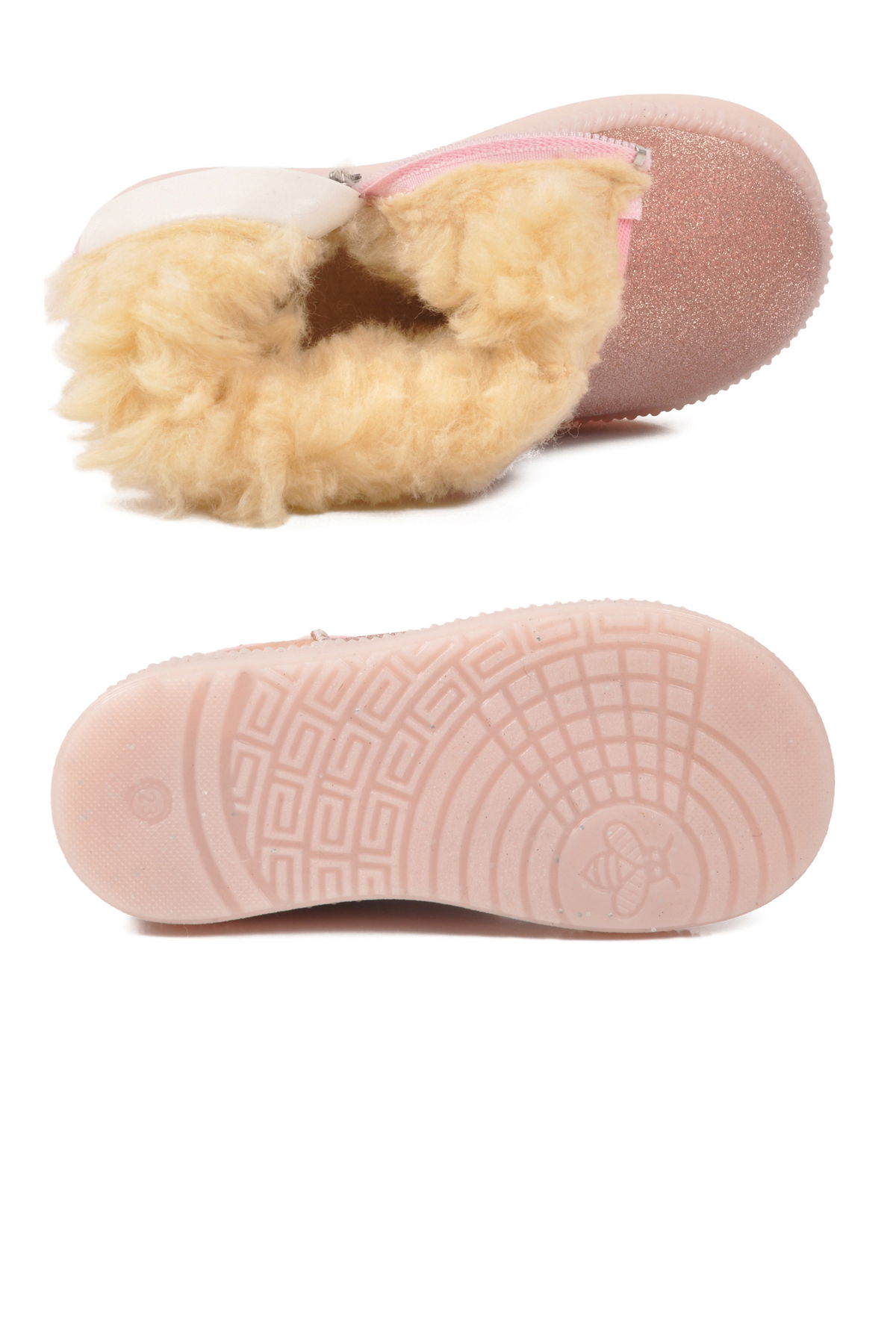 A Spor Siyah A Spor Aspor Taba İçi Kürklü Fermuarlı Kız Bebek Düz Bot