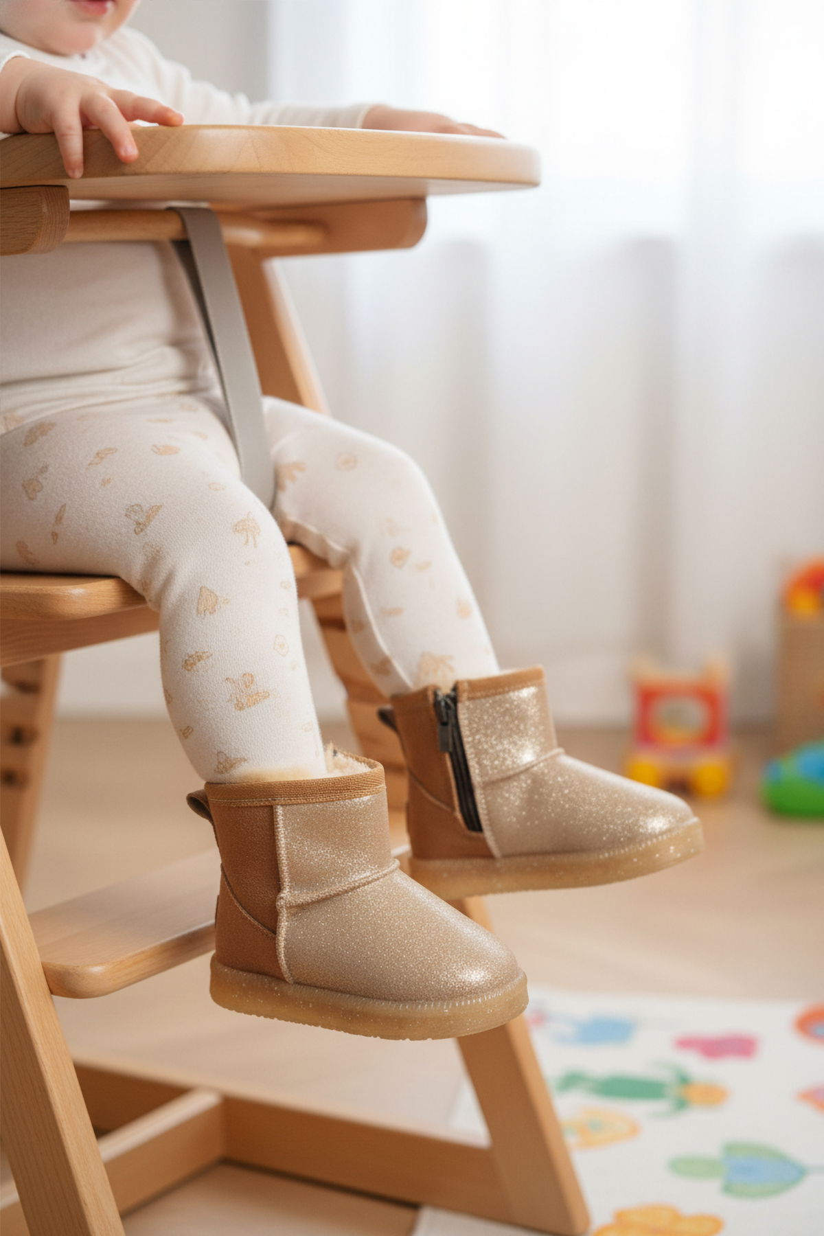 A Spor Siyah A Spor Aspor Taba İçi Kürklü Fermuarlı Kız Bebek Düz Bot