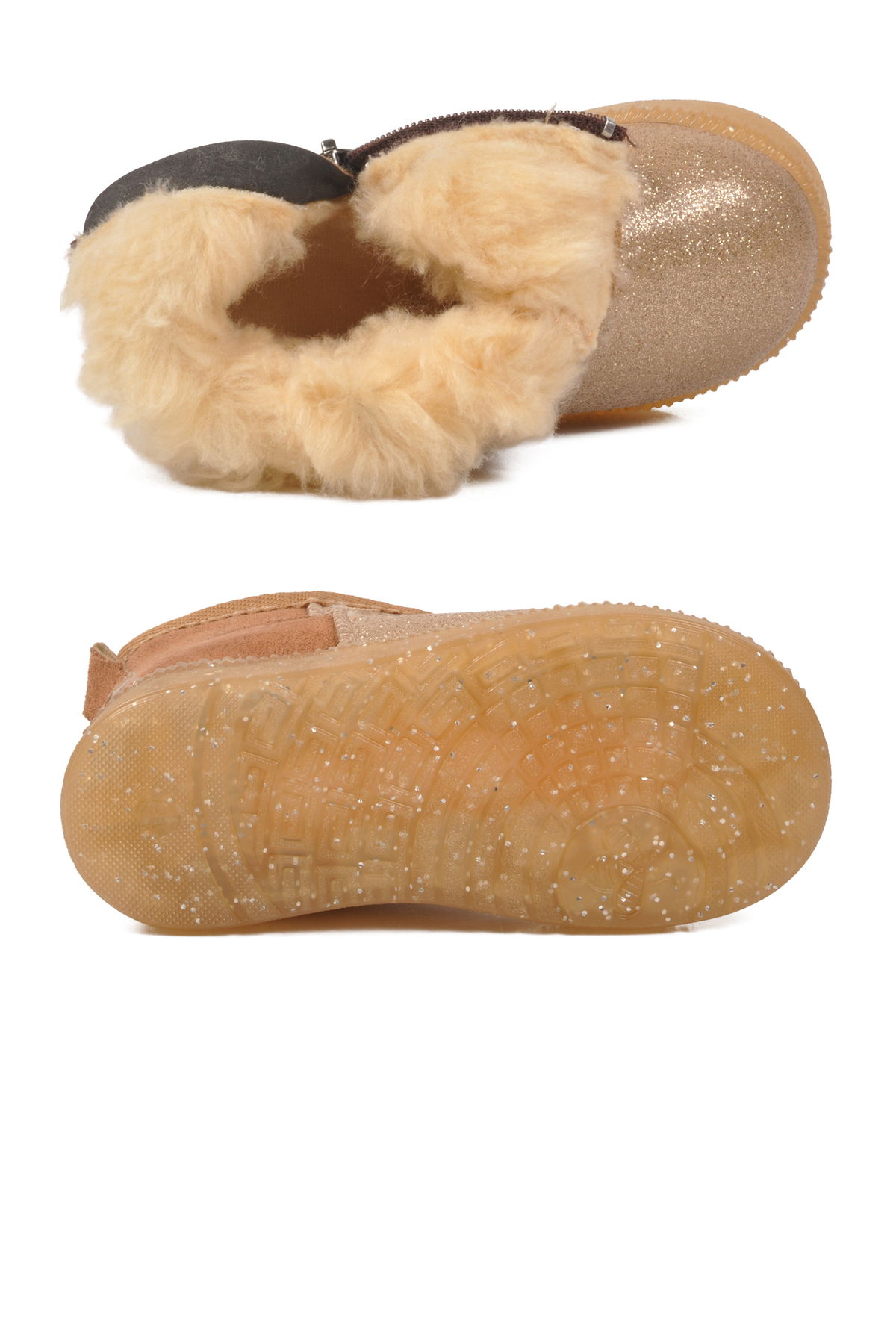 A Spor Siyah A Spor Aspor Taba İçi Kürklü Fermuarlı Kız Bebek Düz Bot