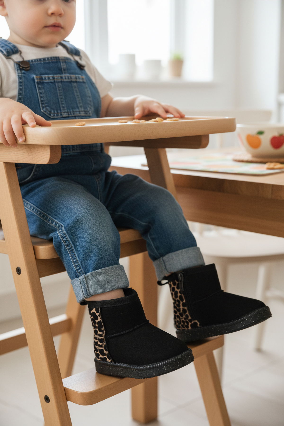 A Spor Siyah A Spor Aspor Taba İçi Kürklü Fermuarlı Kız Bebek Düz Bot