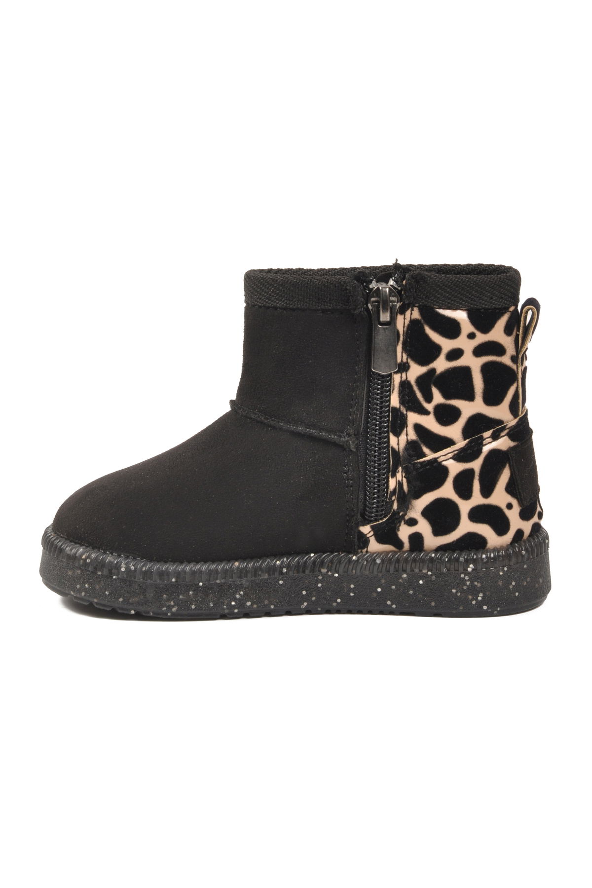 A Spor Siyah A Spor Aspor Taba İçi Kürklü Fermuarlı Kız Bebek Düz Bot