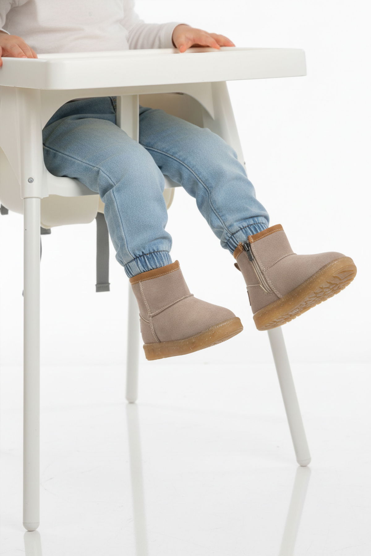 A Spor Siyah A Spor Aspor Taba İçi Kürklü Fermuarlı Kız Bebek Düz Bot