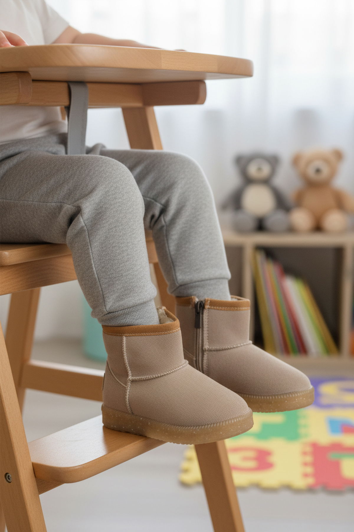 A Spor Siyah A Spor Aspor Taba İçi Kürklü Fermuarlı Kız Bebek Düz Bot