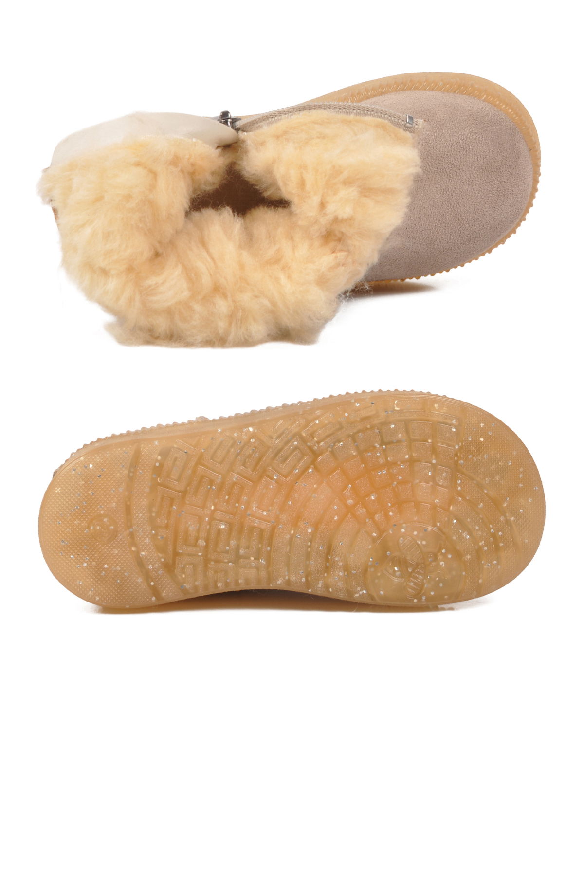 A Spor Siyah A Spor Aspor Taba İçi Kürklü Fermuarlı Kız Bebek Düz Bot