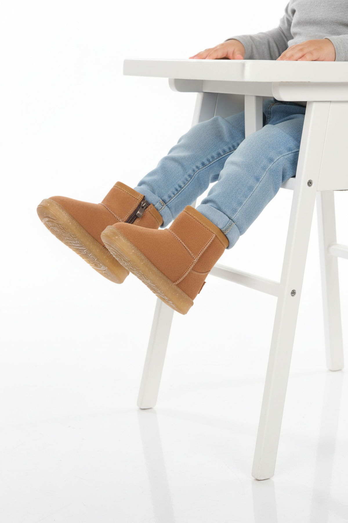 A Spor Siyah A Spor Aspor Taba İçi Kürklü Fermuarlı Kız Bebek Düz Bot