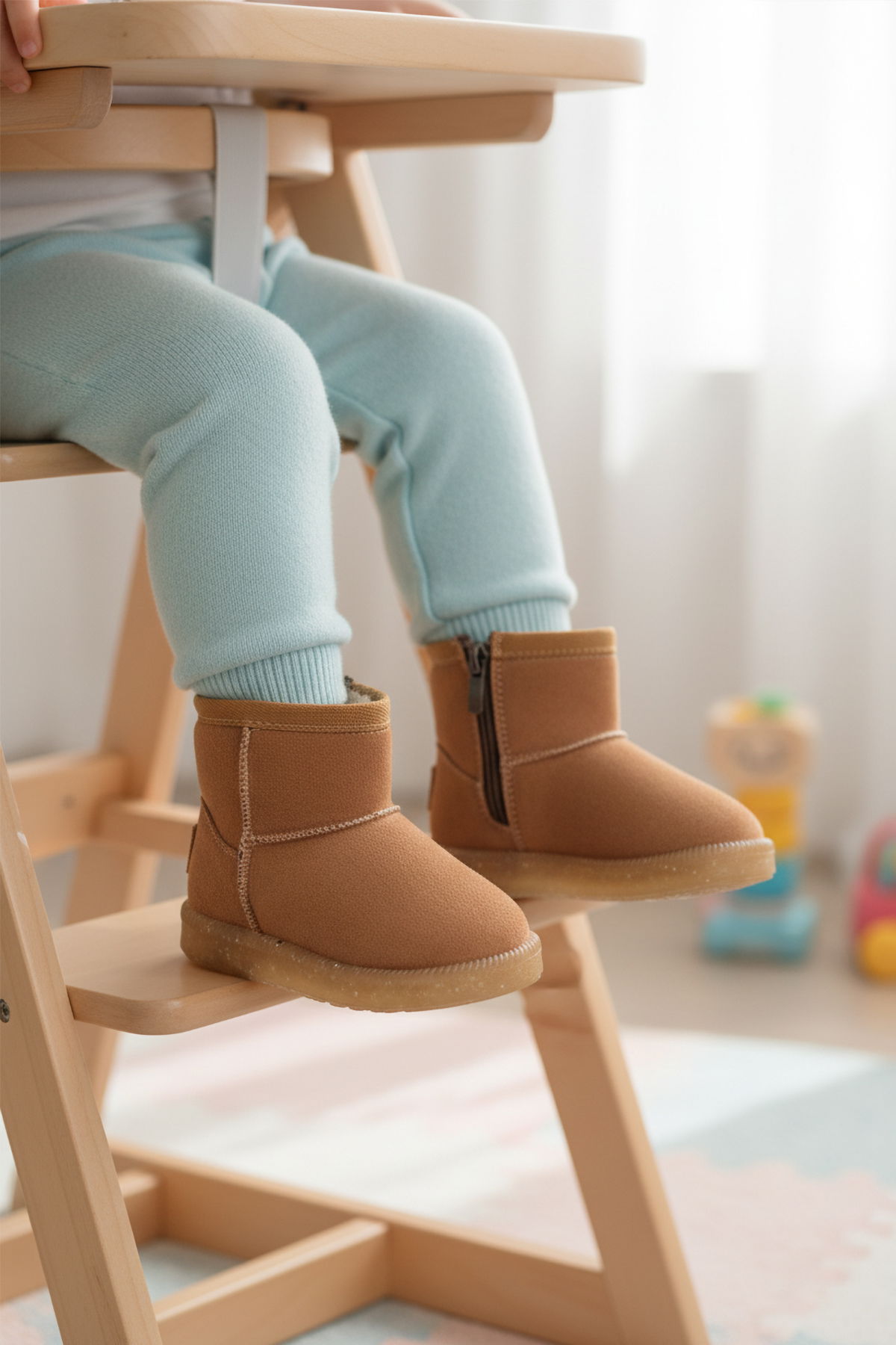 A Spor Siyah A Spor Aspor Taba İçi Kürklü Fermuarlı Kız Bebek Düz Bot