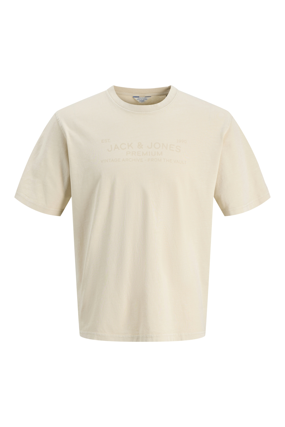 Bej Erkek Regular Fit T-Shirt 12273217 JCOTARMAC FABRIC TEE CREW