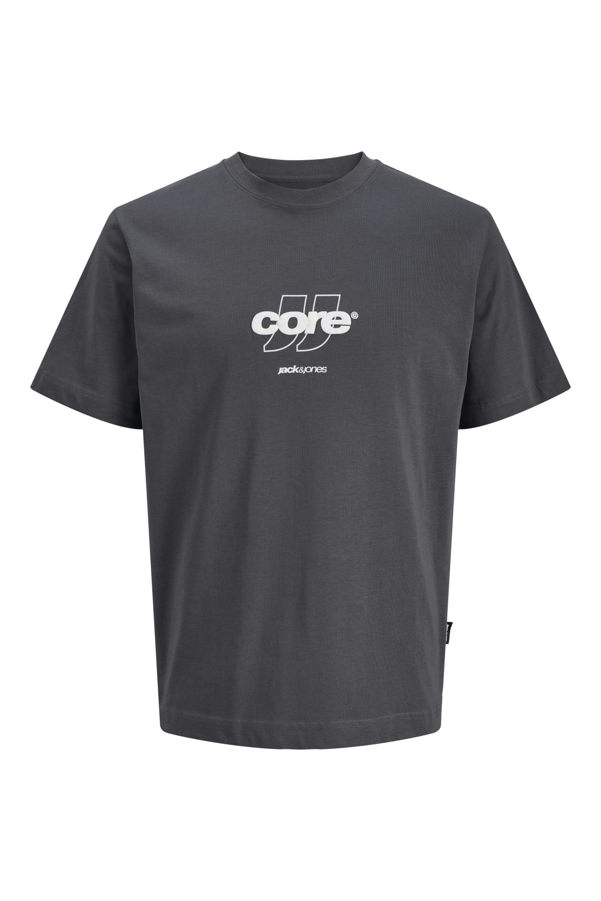 ゆら Jack Jones Jcoclub Front Prınt Tee Ss Crew Neck Erkek Antrasit