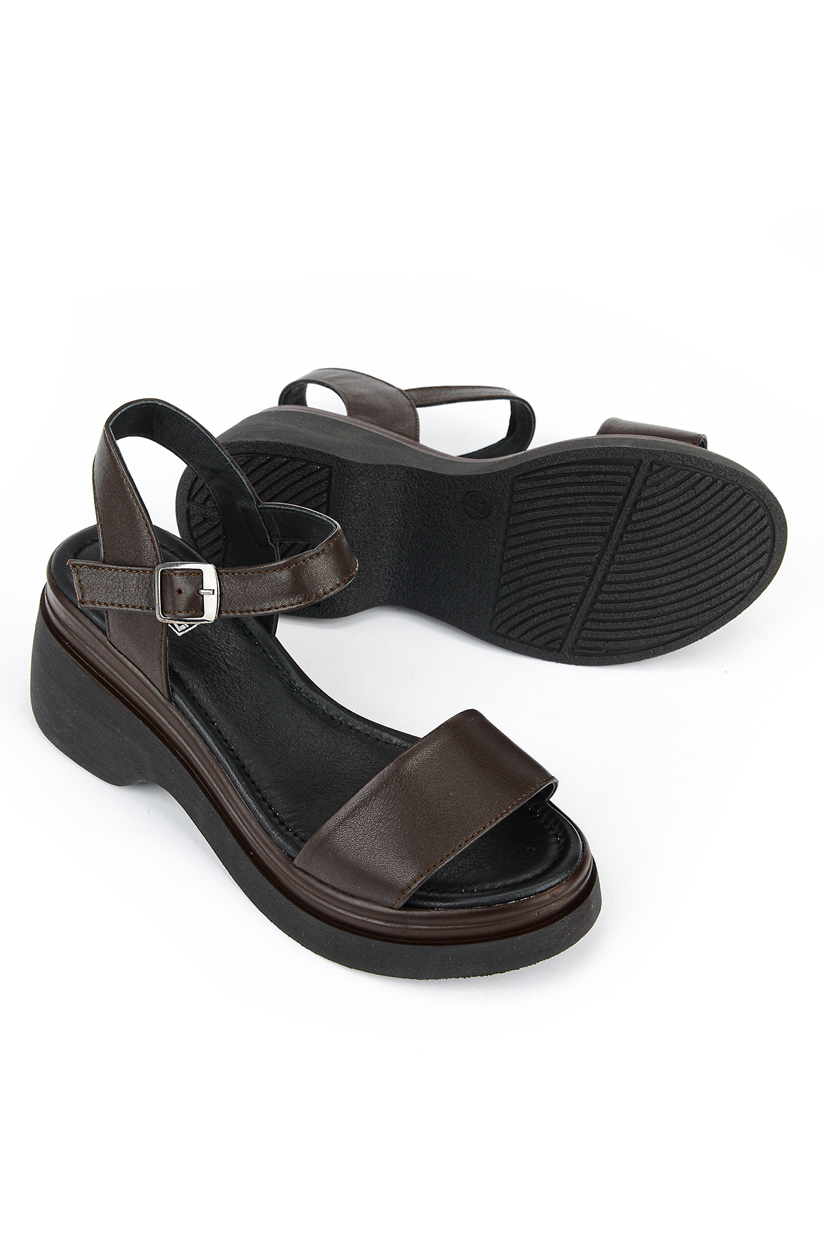 Ziya Siyah Ziya Hakiki Kadın Deri Topuklu Sandalet 161992Z64028