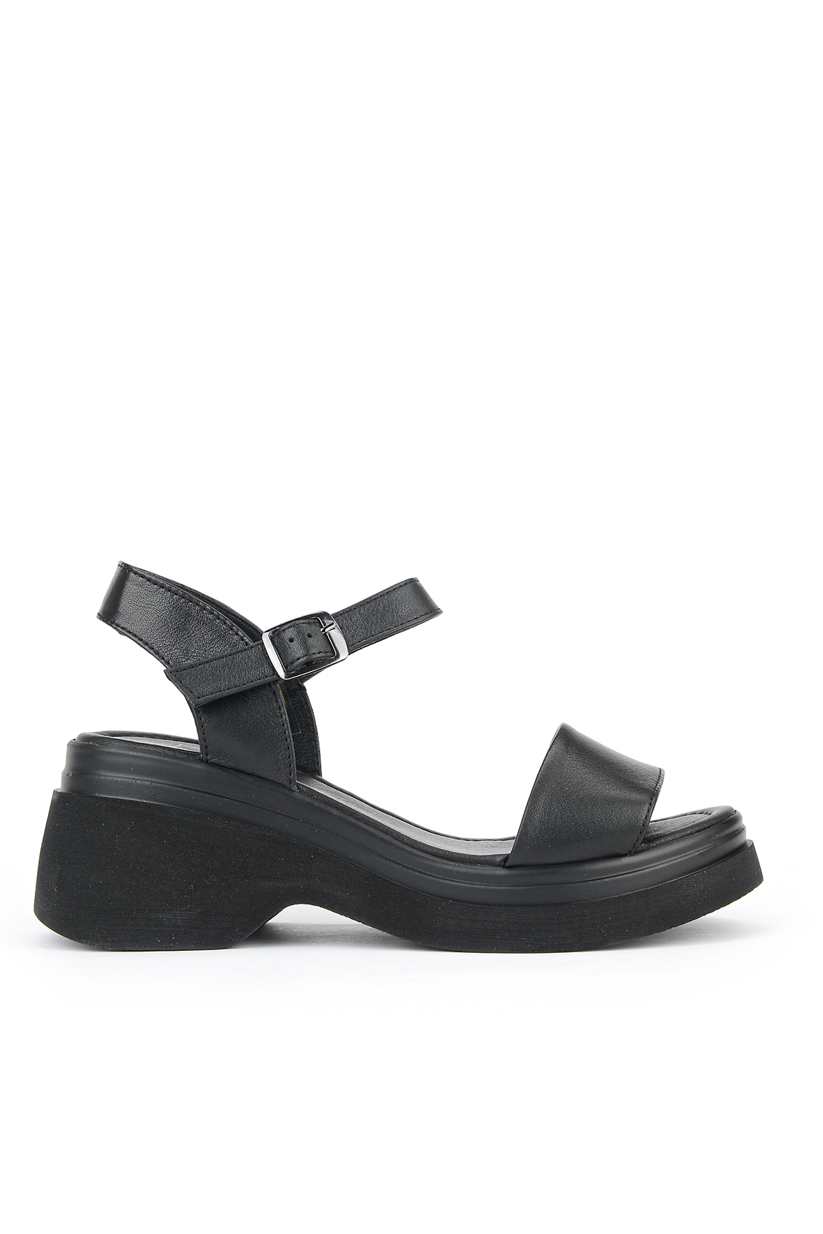 Ziya Siyah Ziya Hakiki Kadın Deri Topuklu Sandalet 161992Z64028