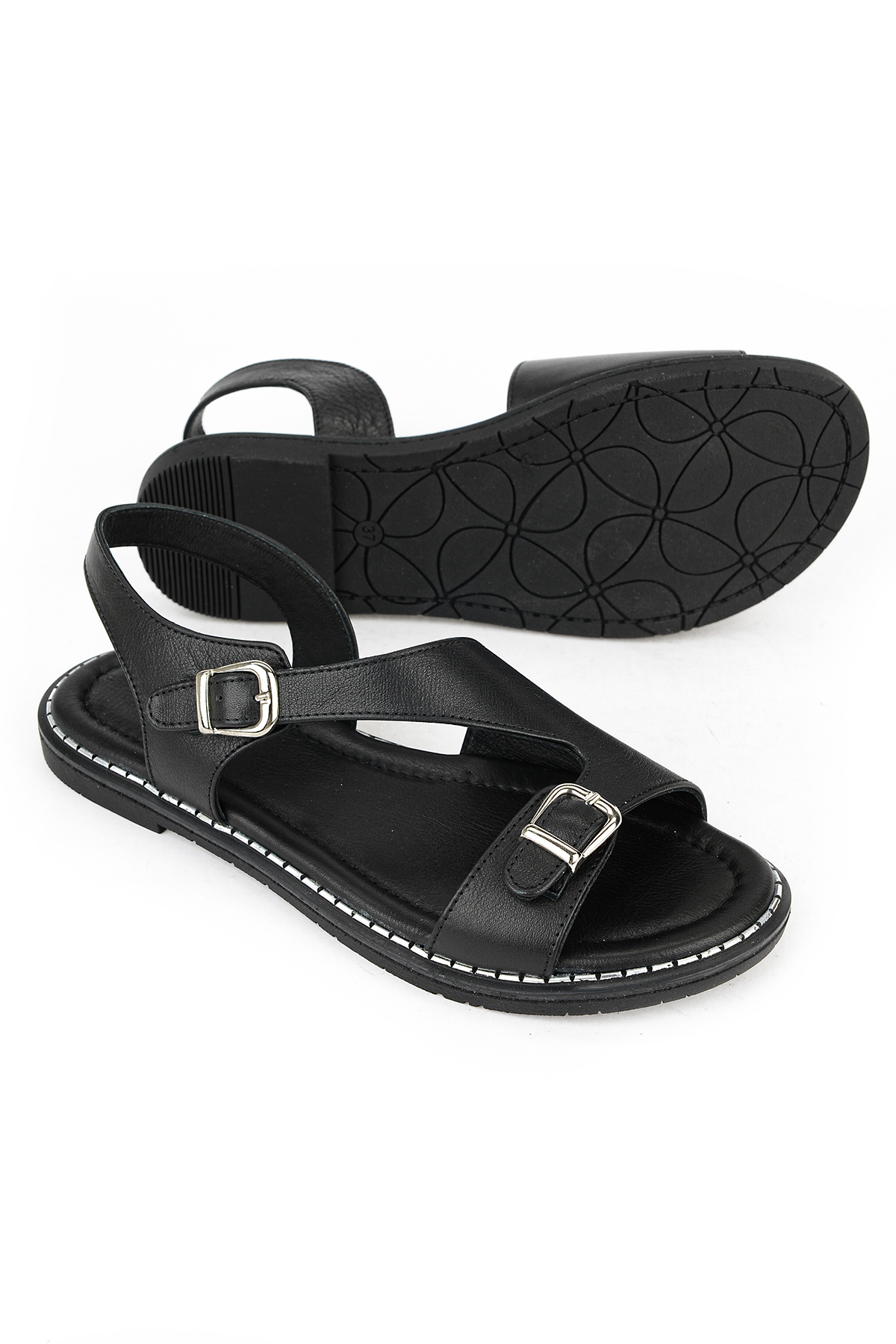 Ziya Siyah Ziya Hakiki Kadın Deri Sandalet 1611020Z5407