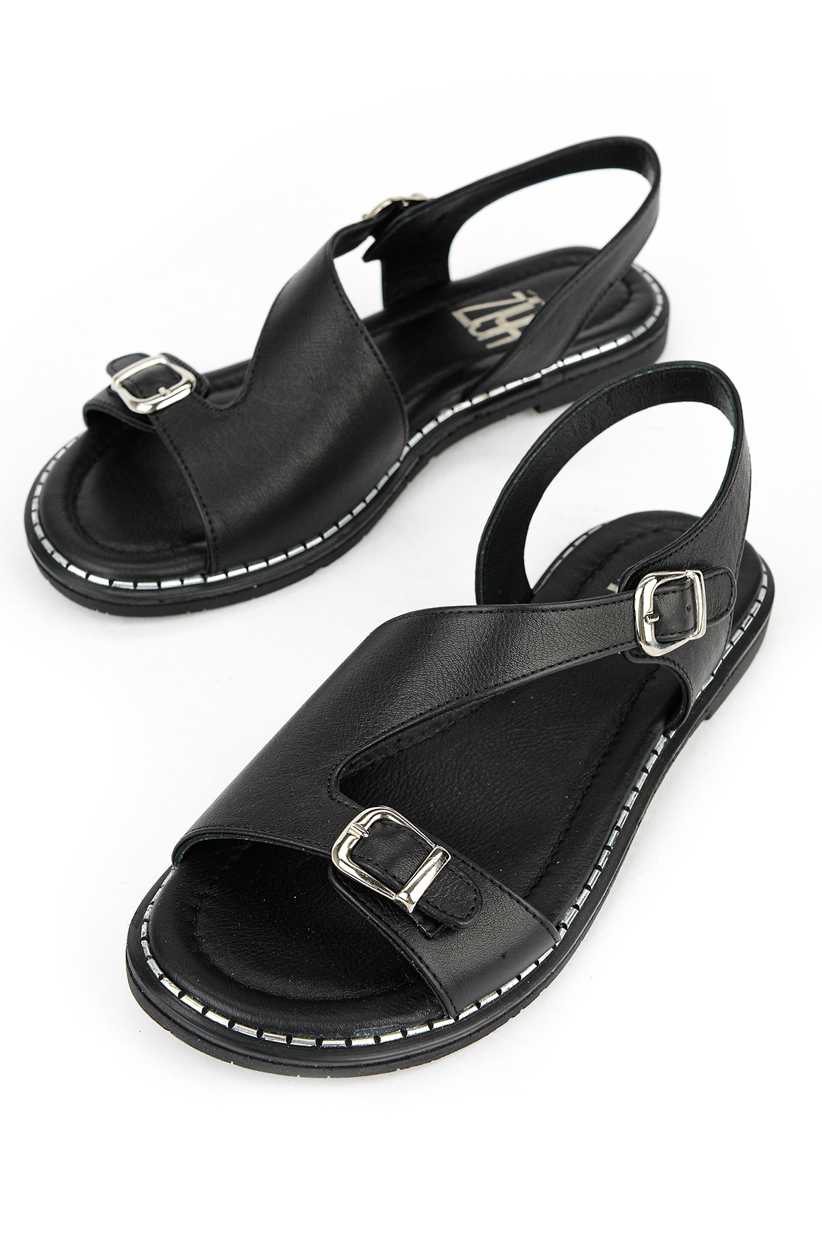Ziya Siyah Ziya Hakiki Kadın Deri Sandalet 1611020Z5407