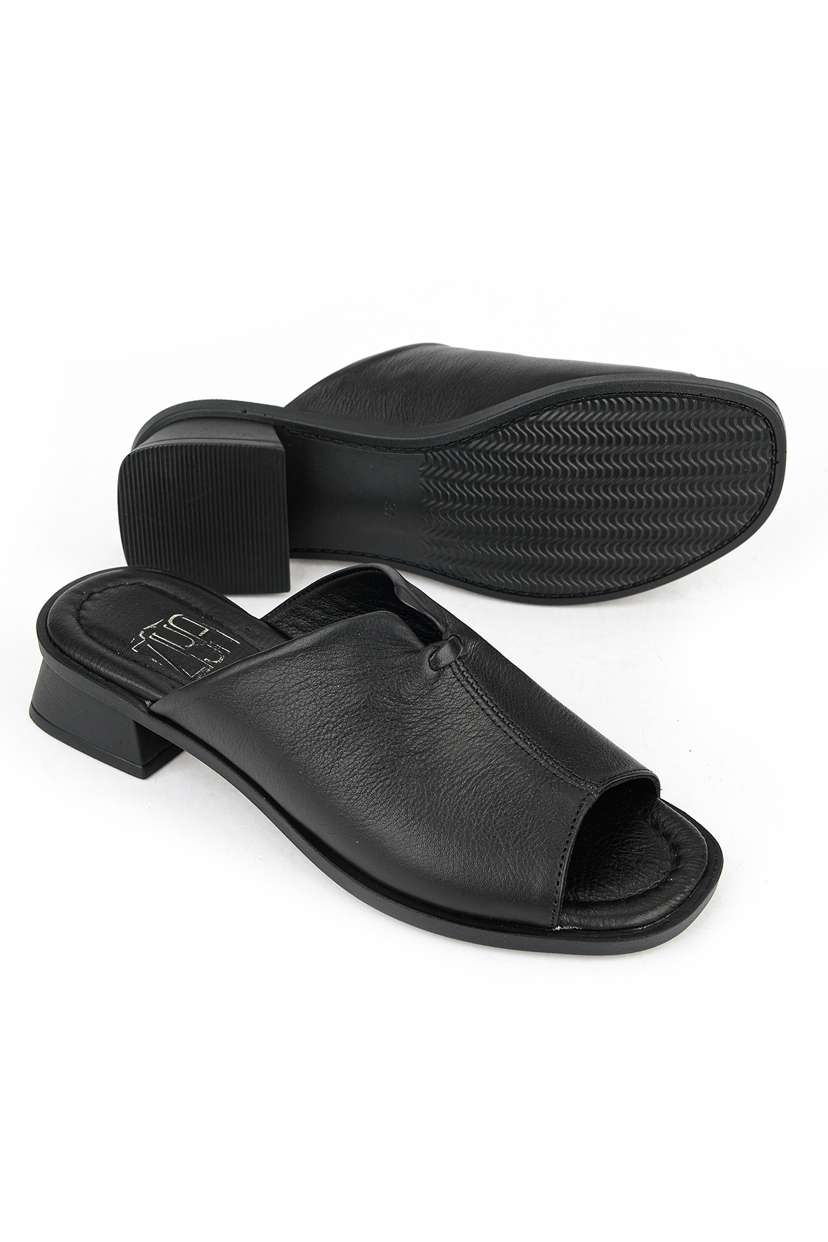 Ziya Siyah Ziya Hakiki Kadın Deri Topuklu Terlik 1611020Z6189