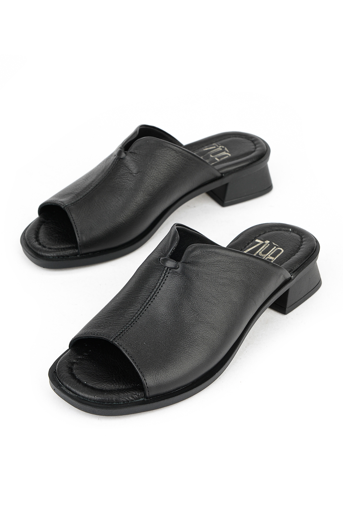 Ziya Siyah Ziya Hakiki Kadın Deri Topuklu Terlik 1611020Z6189