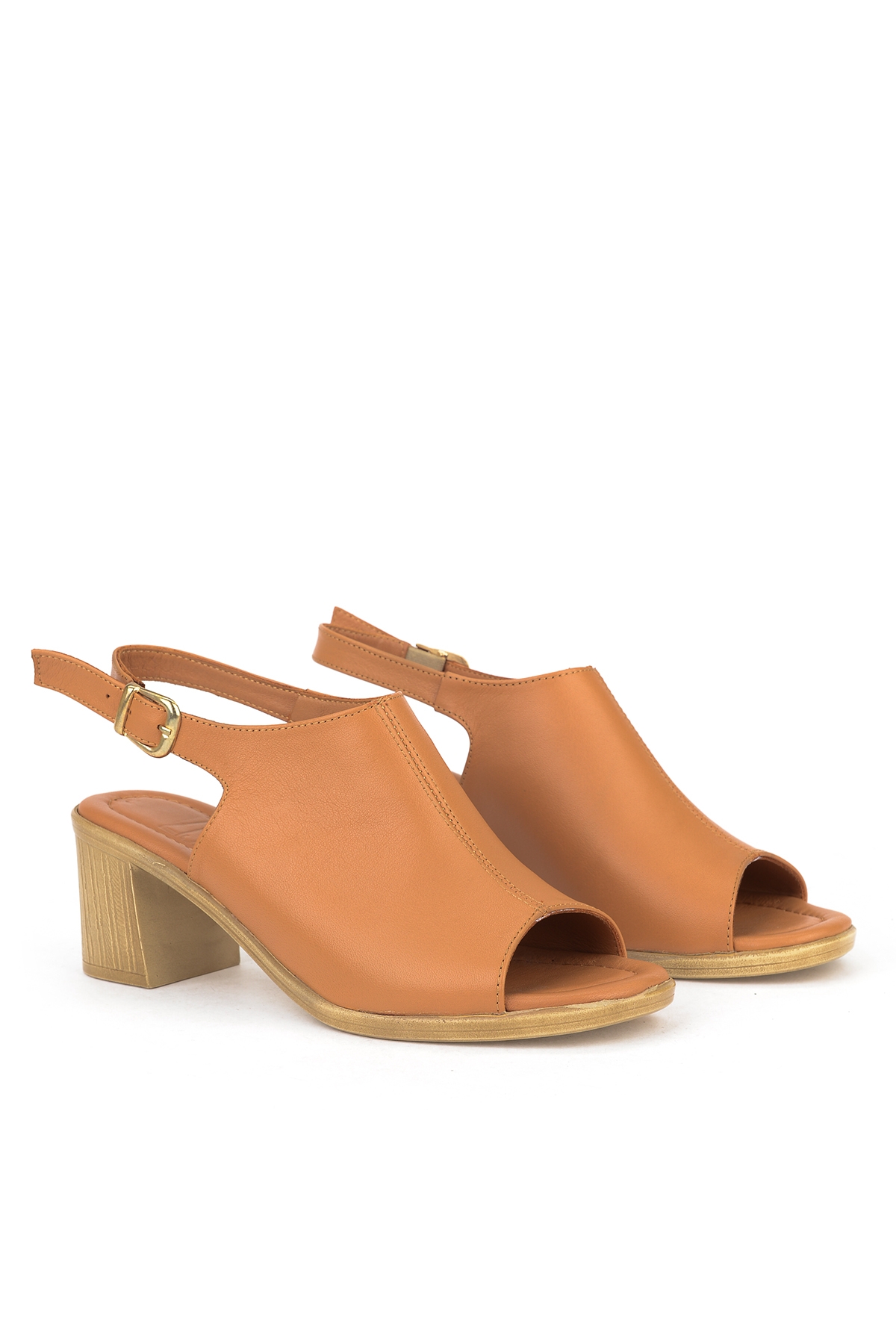 Ziya Bej Ziya Hakiki Kadın Deri Topuklu Sandalet 1611020Z2212