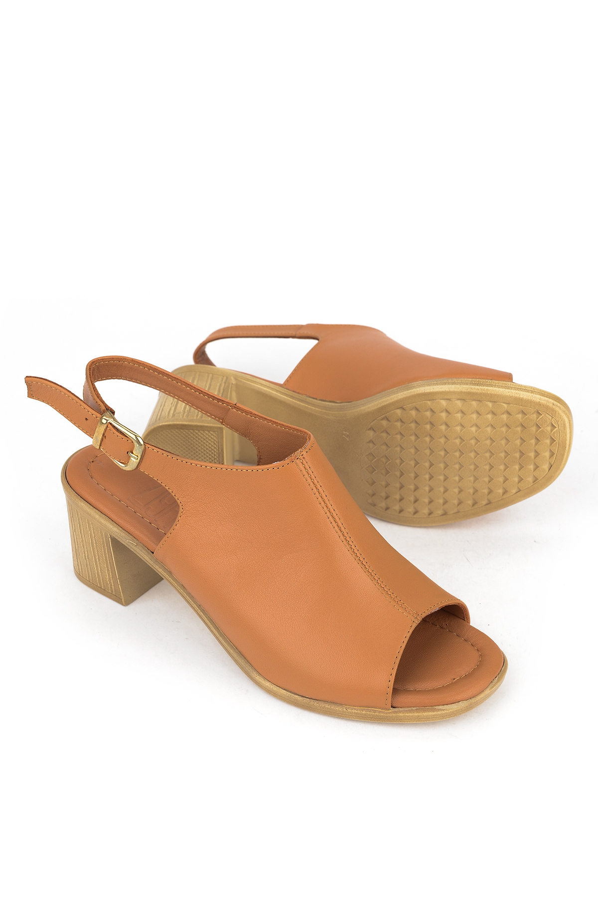 Ziya Bej Ziya Hakiki Kadın Deri Topuklu Sandalet 1611020Z2212